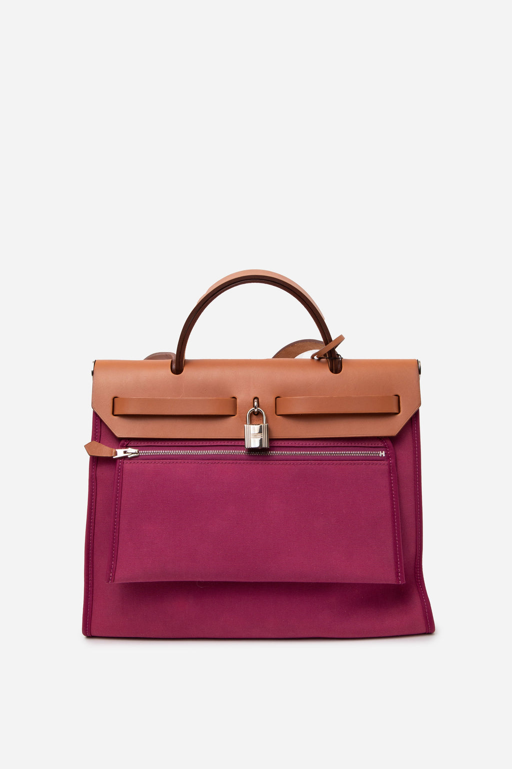 Hermès 2011 Pink Canvas Herbag 31 Shoulder Bag