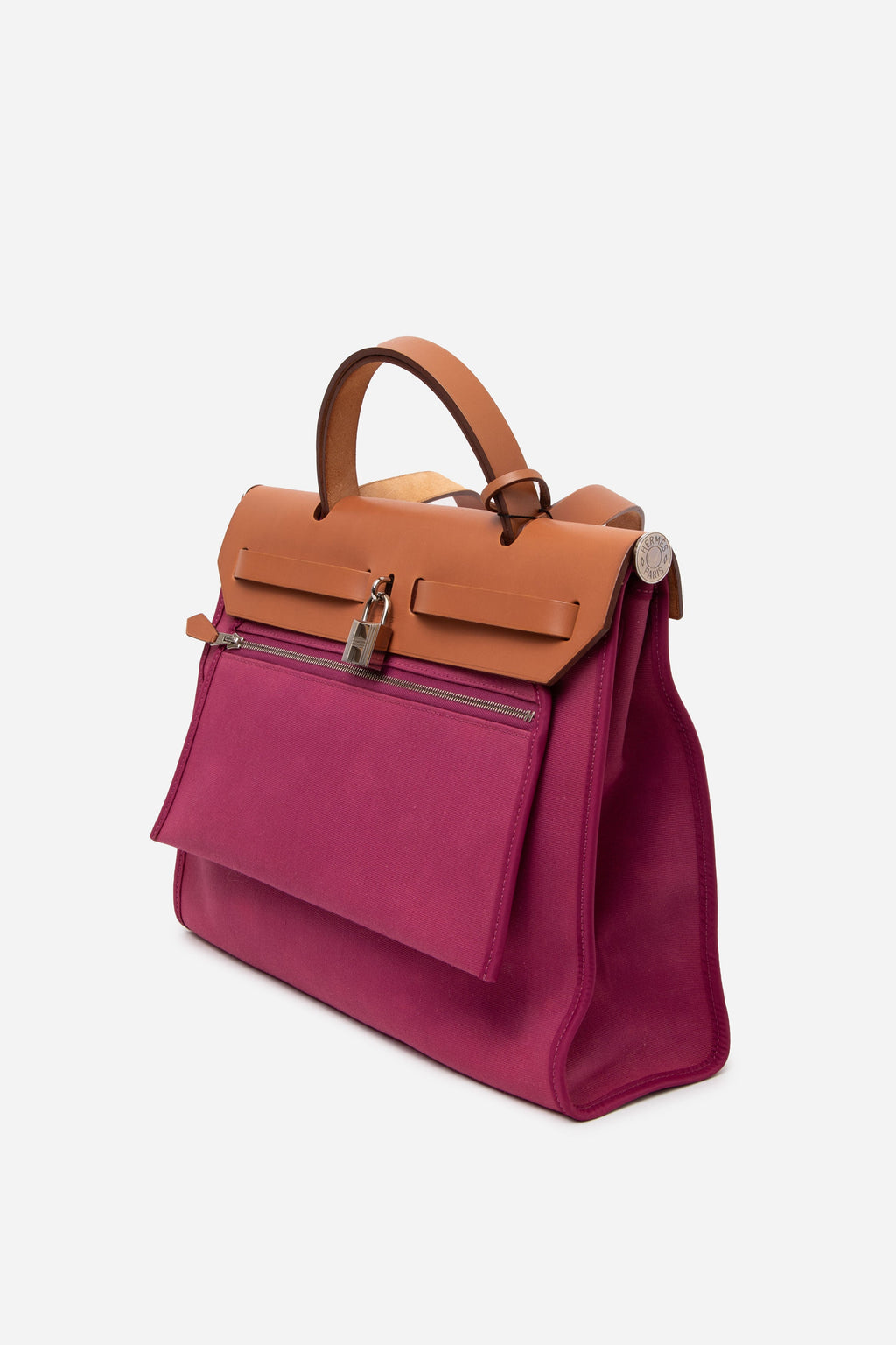 Hermès 2011 Pink Canvas Herbag 31 Shoulder Bag