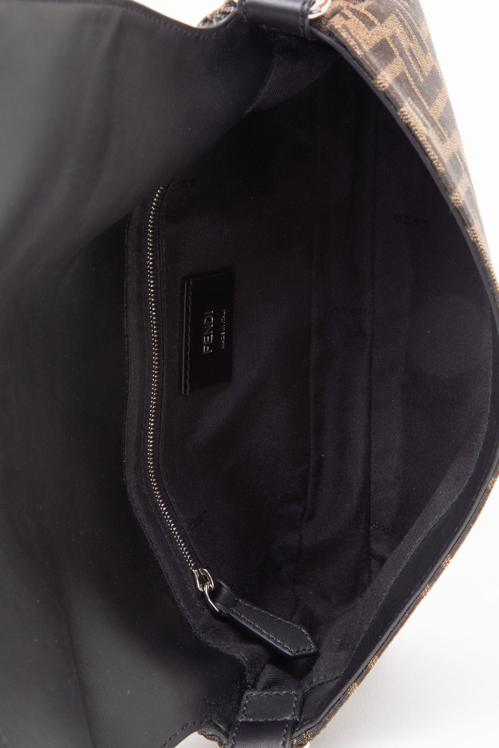 Fendi Brown Zucca Canvas Convertible Baguette Crossbody Bag