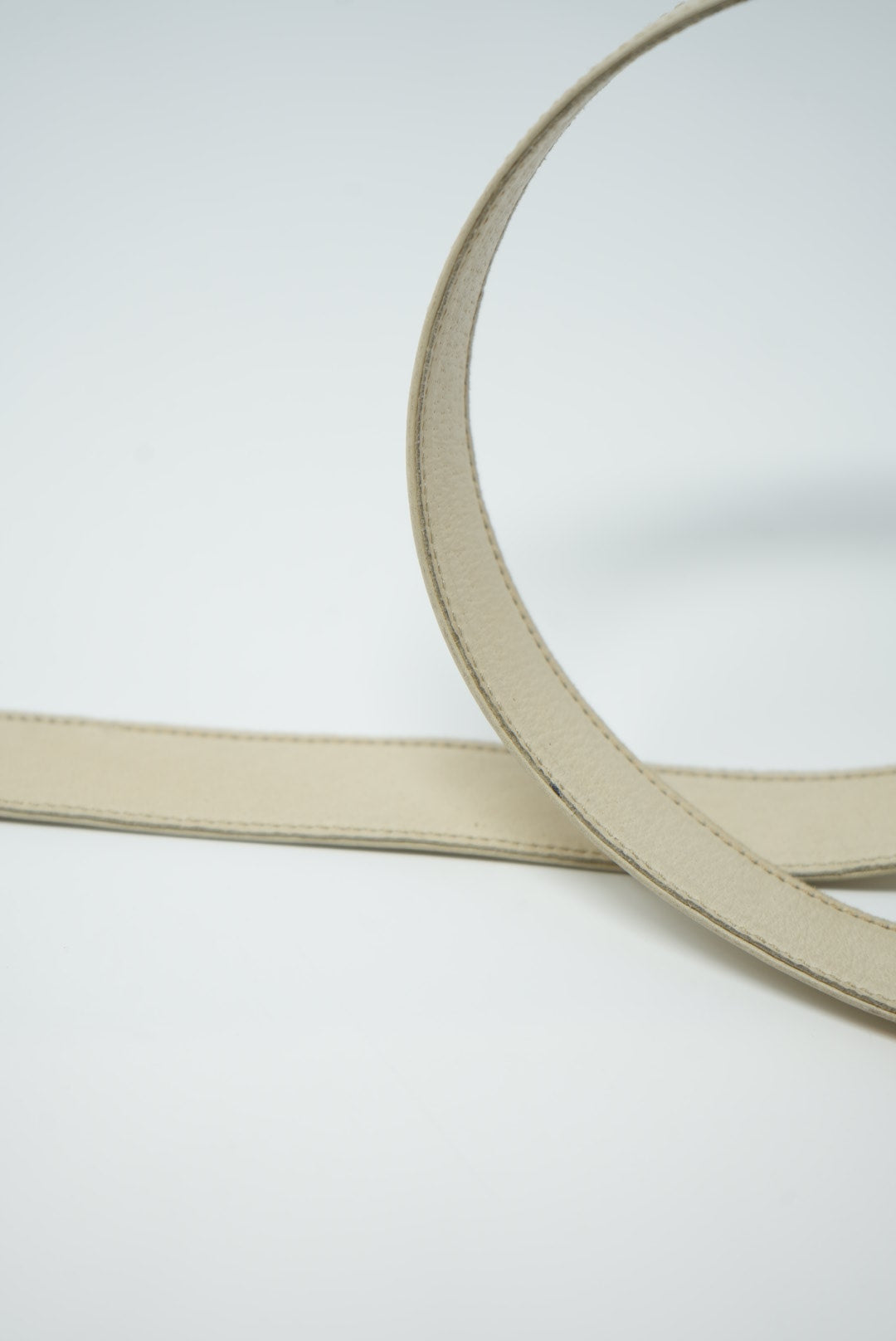 Gucci White Leather Belt
