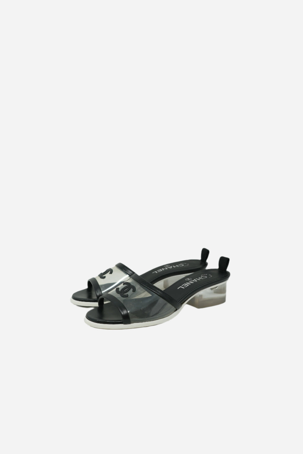 Pre-owned Chanel PVC/Leather Sandals Size 37