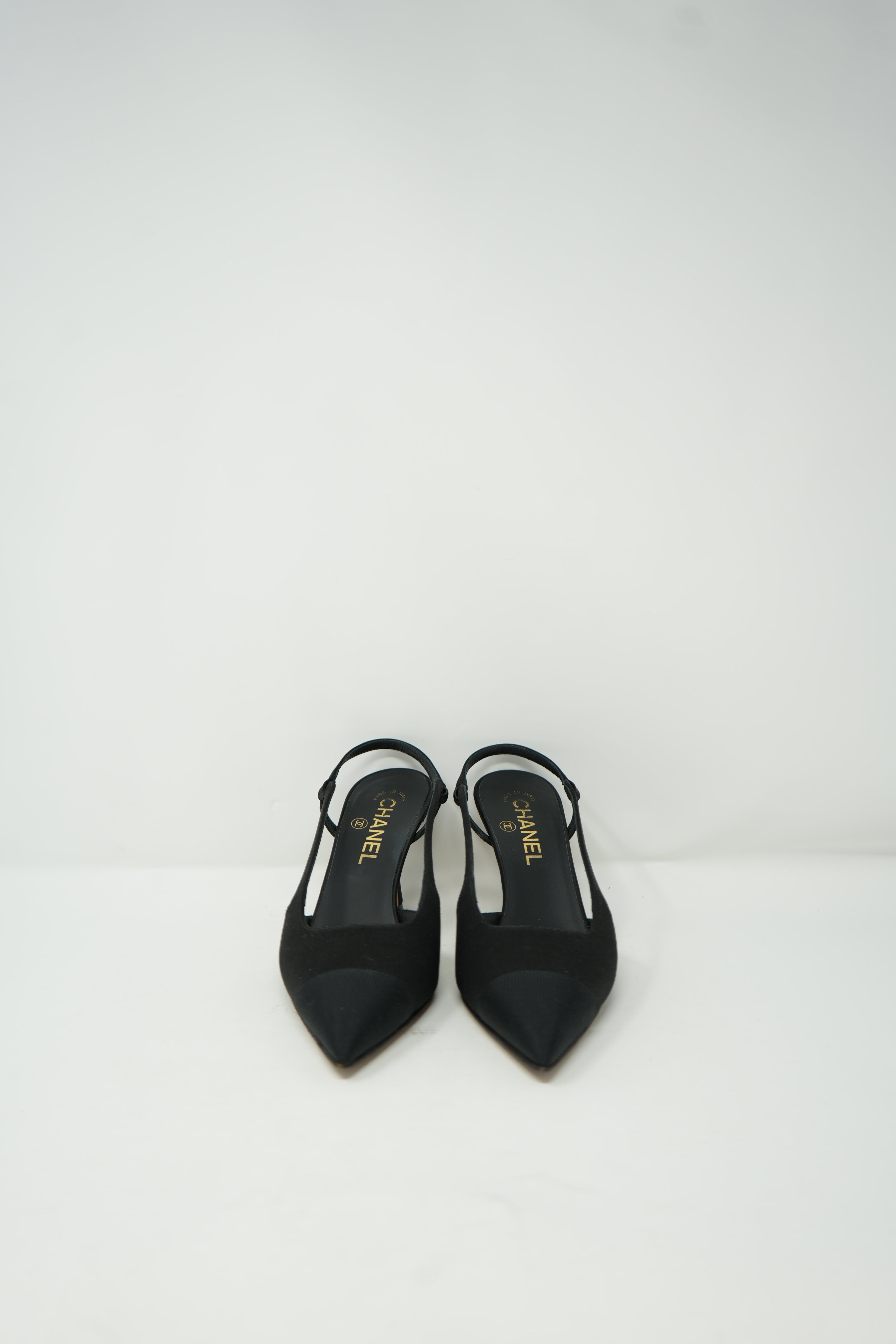 Pre-Owned Chanel Satin Slingback Heels