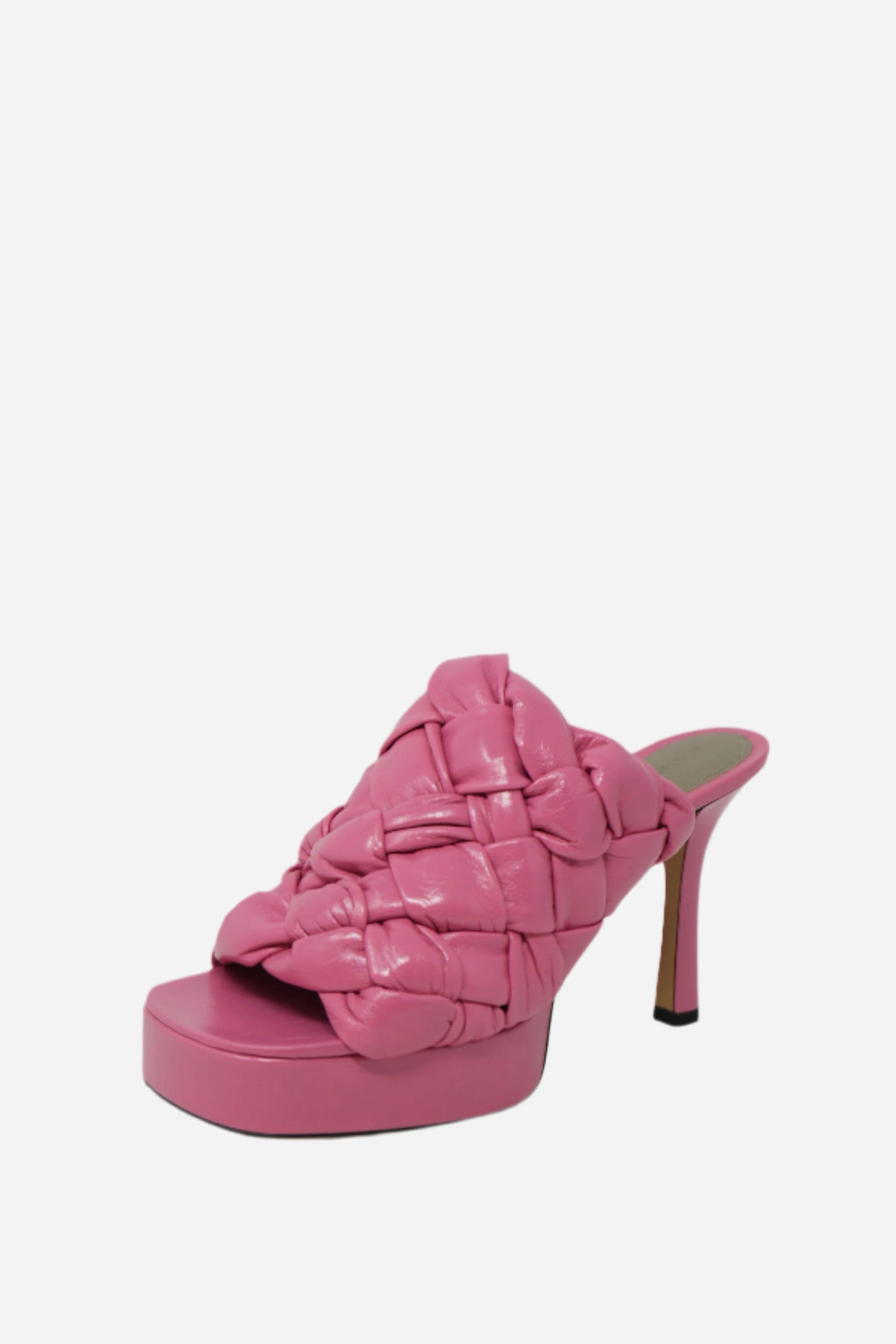 Bottega Veneta Intrecciato Heeled Mules Size 37