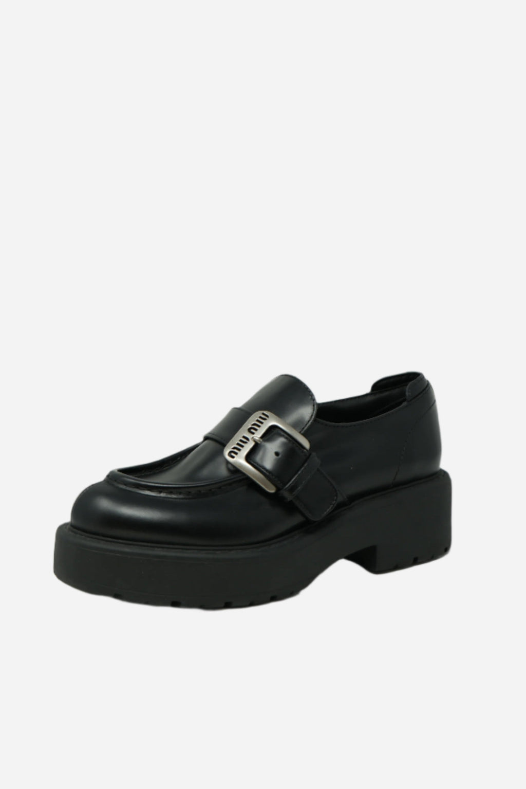 Miu Miu Calfskin Platform Loafers Size 38.5