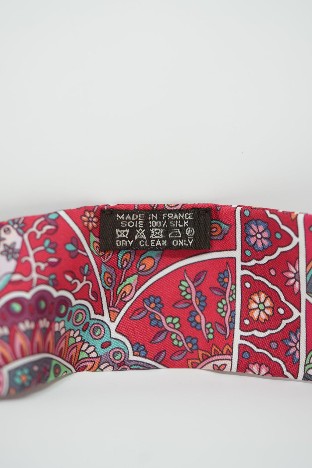Hermes Twilly Scarf Red Bird&Floral Print