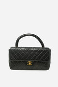 Pre-Owned Chanel Lambskin Quilted Top Handle Bag