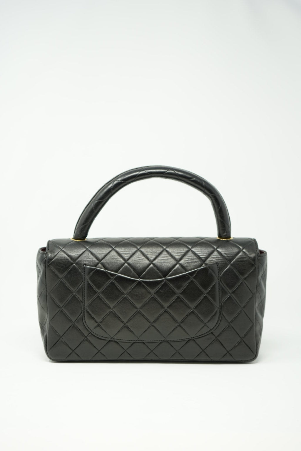 Pre-Owned Chanel Lambskin Quilted Top Handle Bag