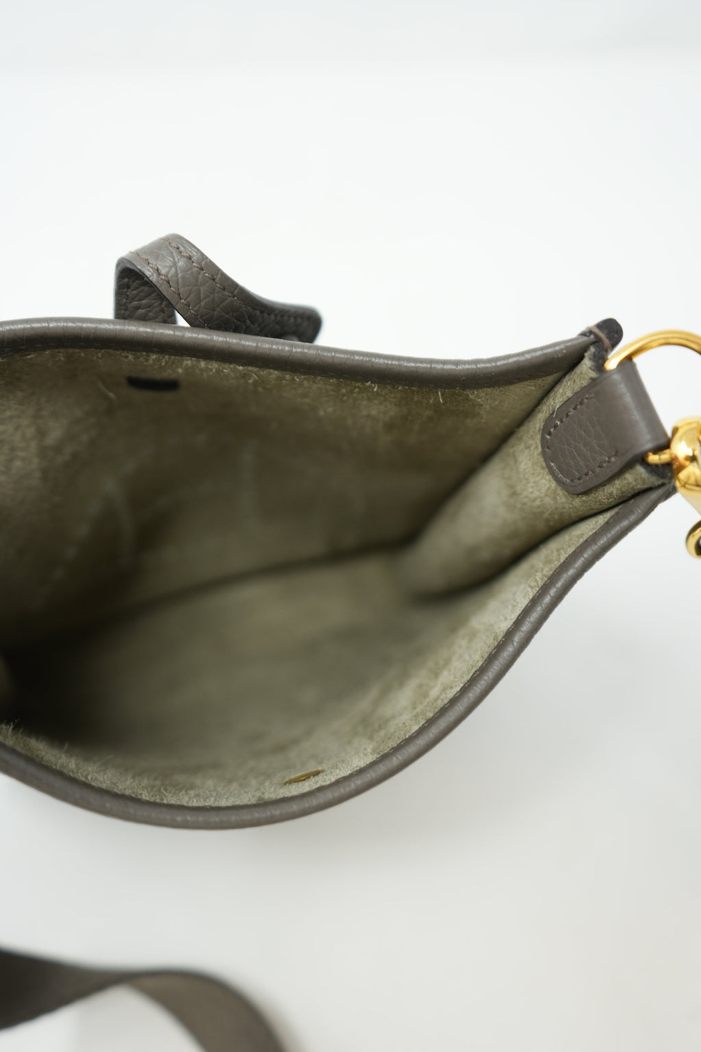 Hermes 2019 Evelyne Mini Gris Etain TC Leather