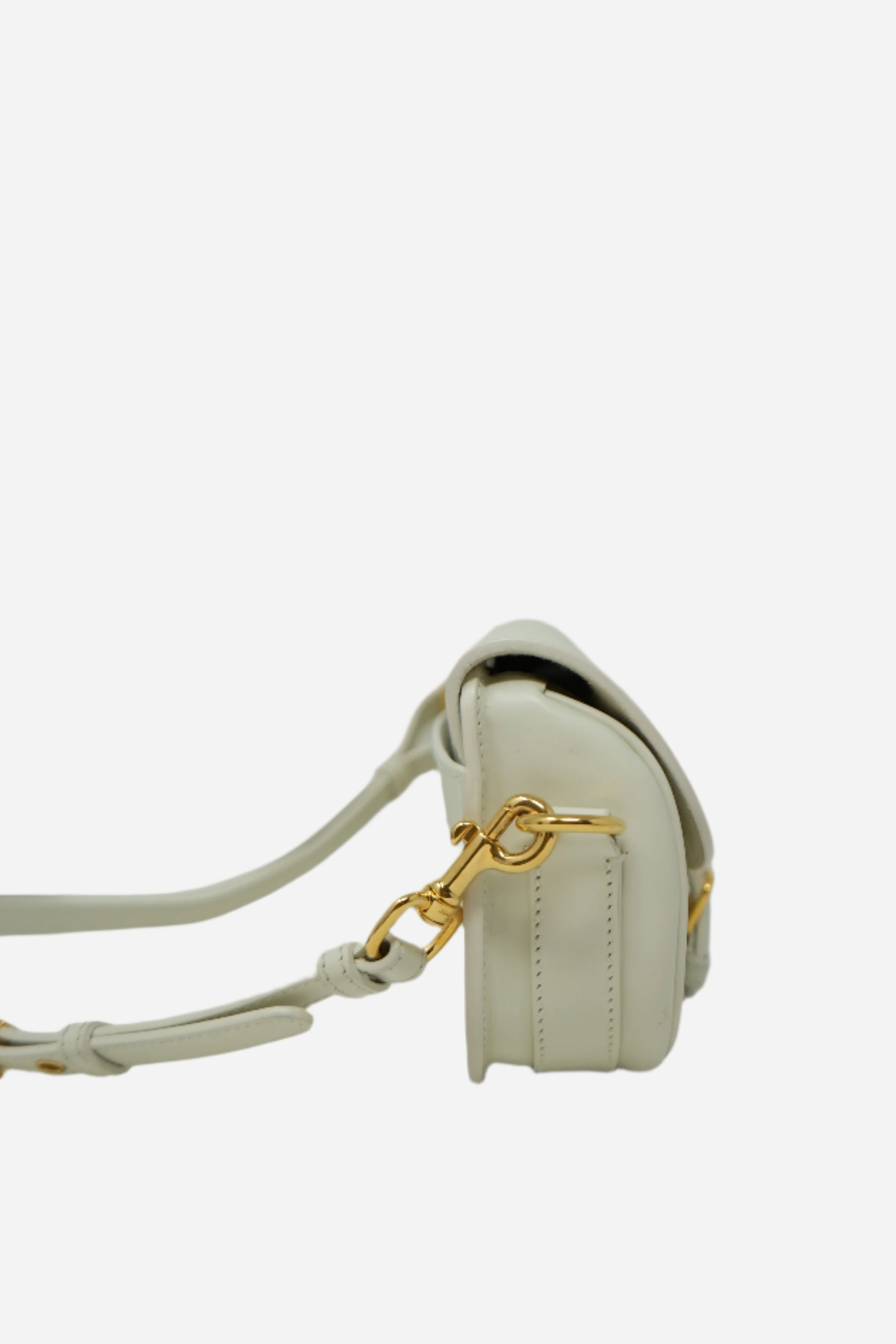 Dior White Calfskin East West Bobby Bag