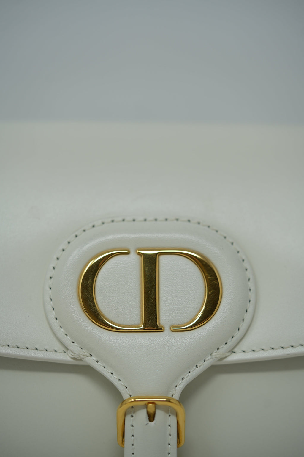 Dior White Calfskin East West Bobby Bag