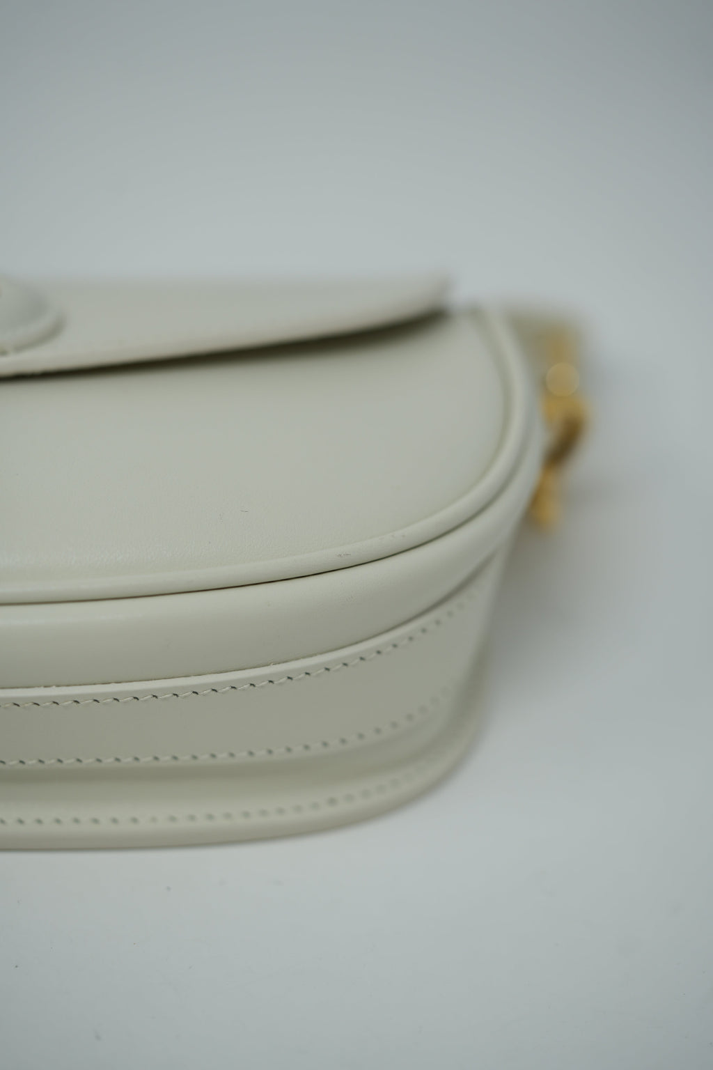 Dior White Calfskin East West Bobby Bag