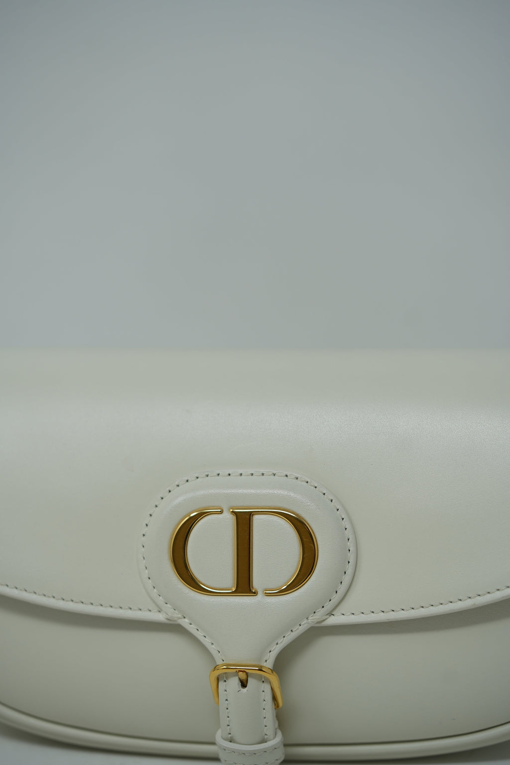Dior White Calfskin East West Bobby Bag