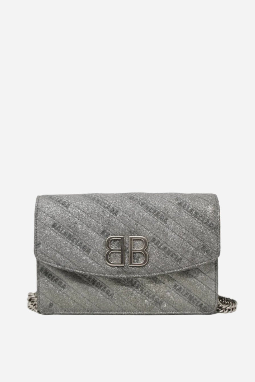 Balenciaga Silver Wallet On Chain