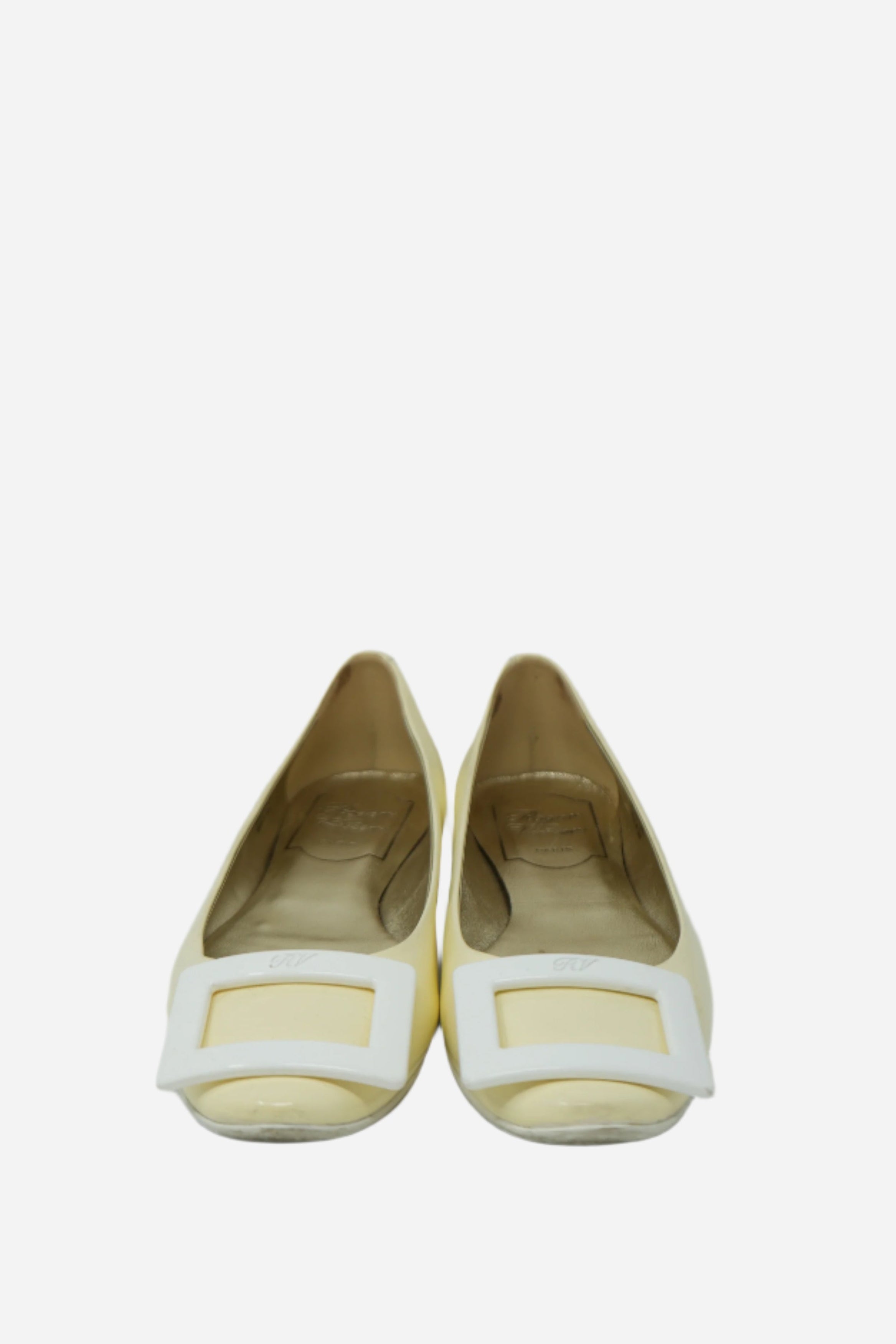 Roger Vivier Yellow Ballerina Flats Size 34.5