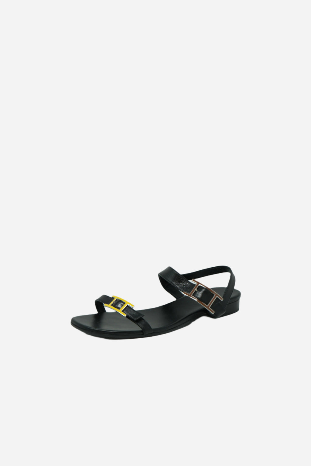 Hermes Egerie Yellow H Buckle Sandals Size 40