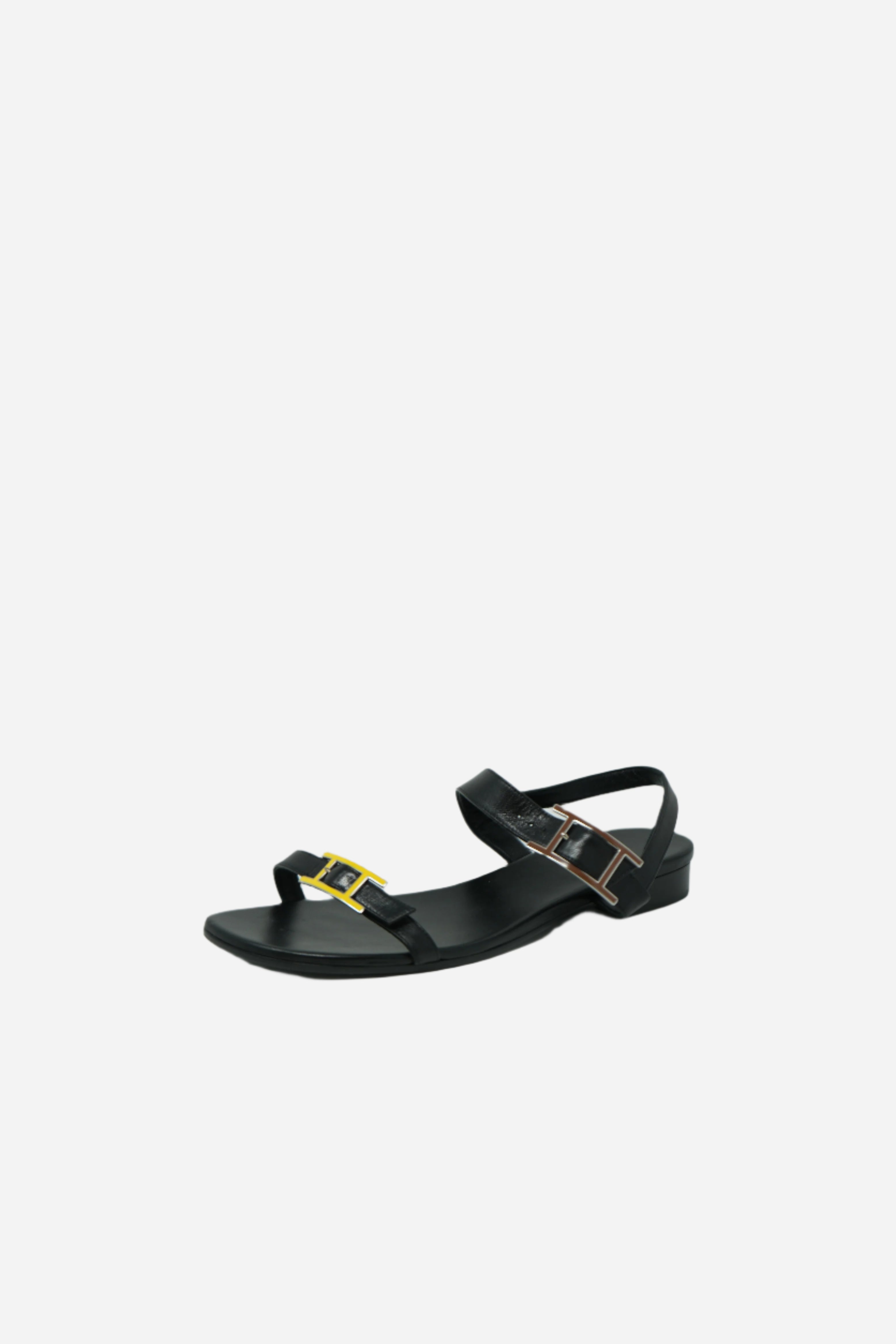 Hermes Egerie Yellow H Buckle Sandals Size 40