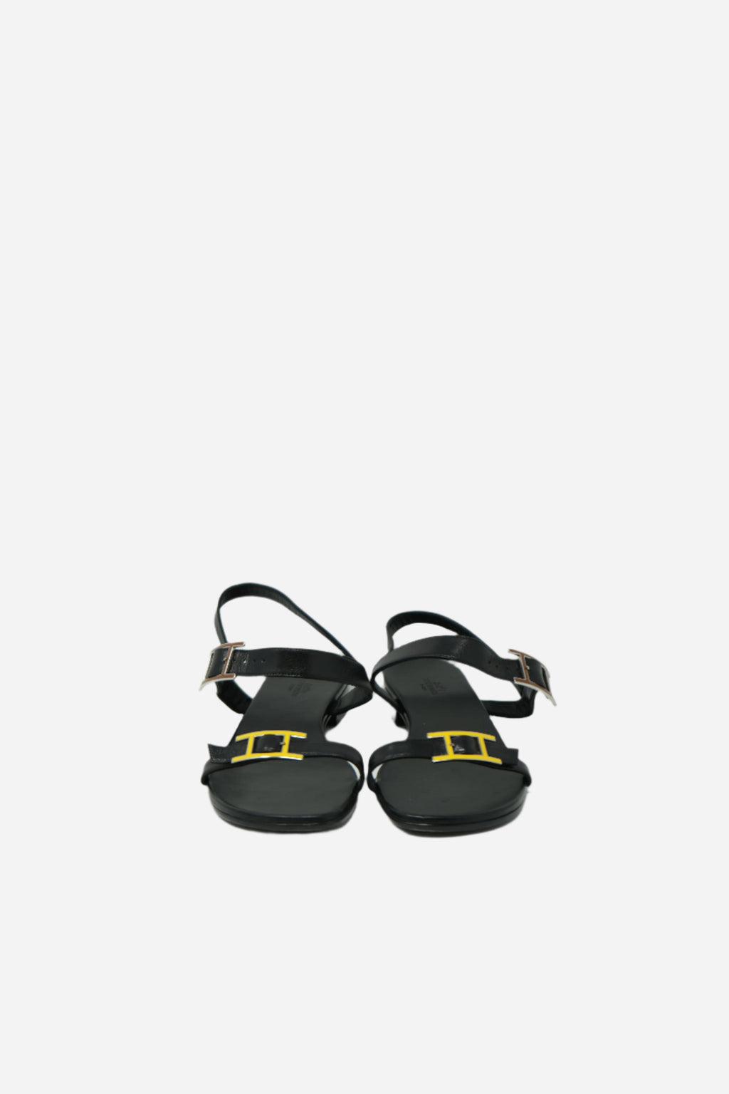 Hermes Egerie Yellow H Buckle Sandals Size 40