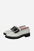 Roger Vivier Crystal Buckle Loafers Size 39.5