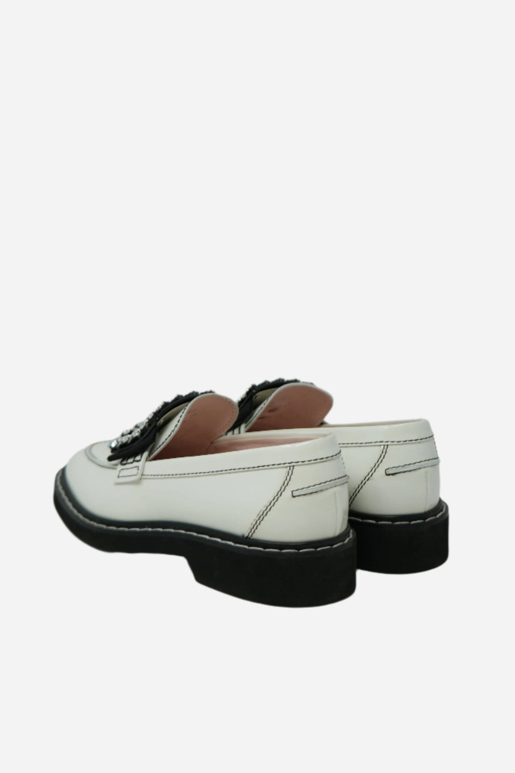 Roger Vivier Crystal Buckle Loafers Size 39.5