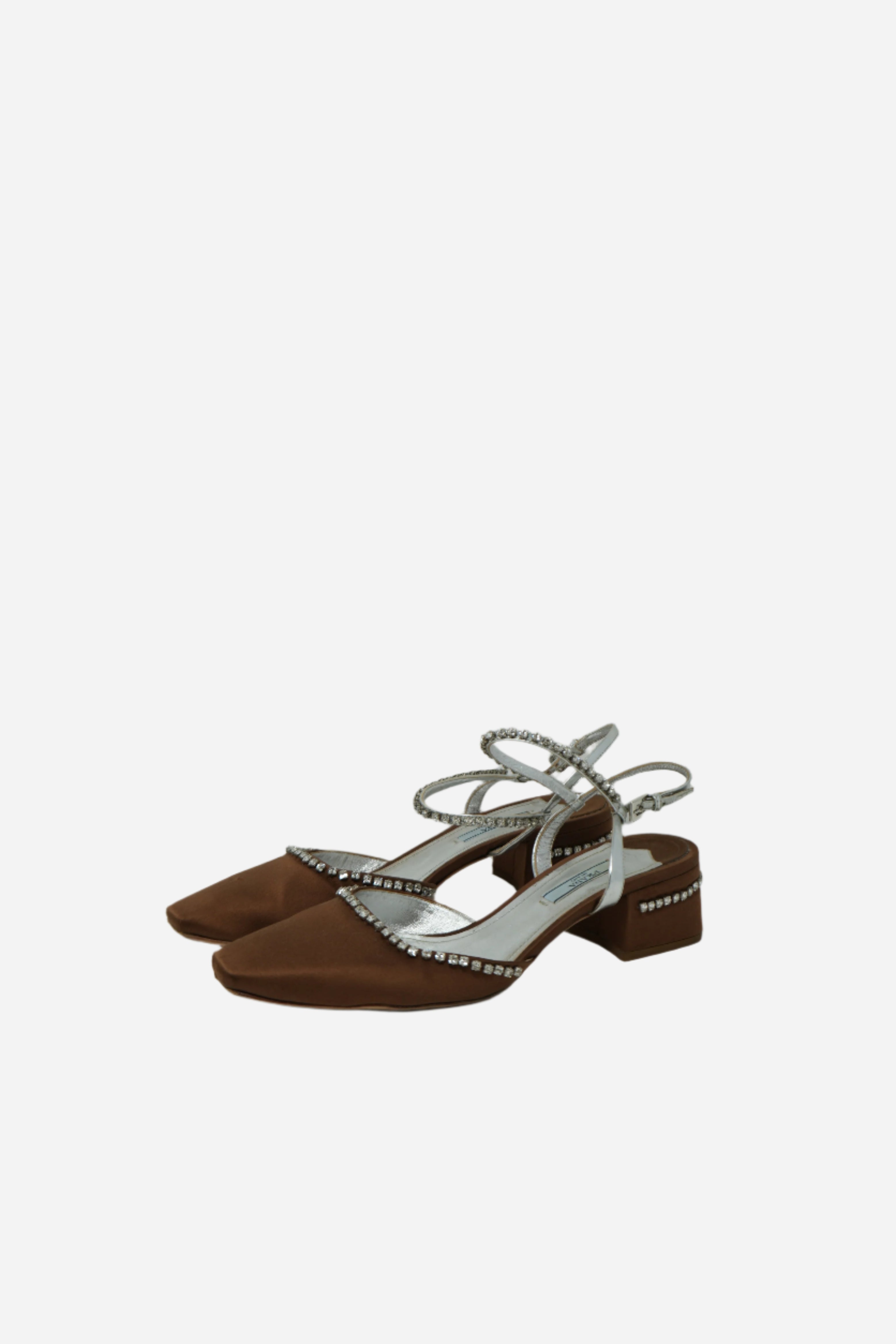 Prada Satin Square Toe Sandals Size 39