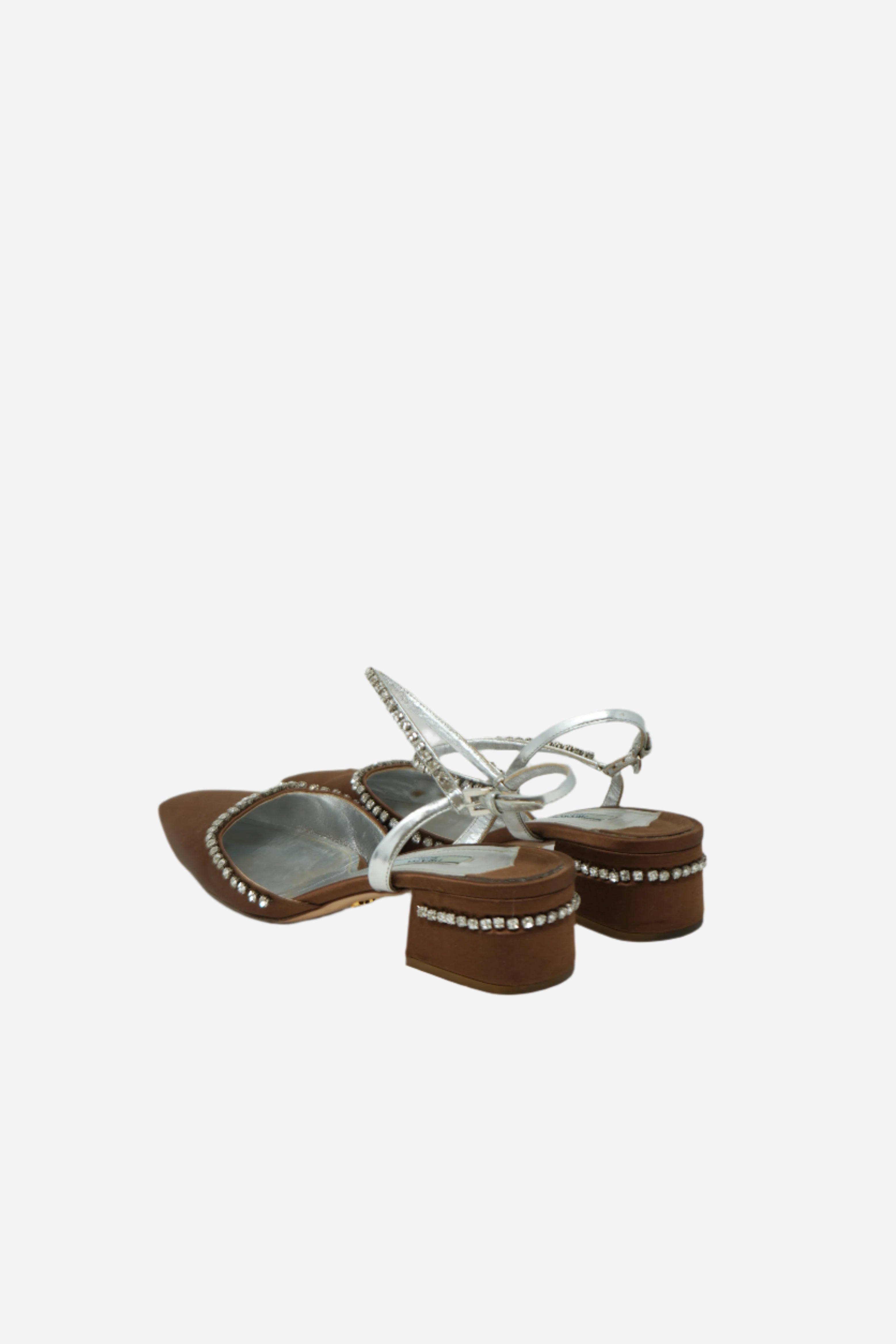 Prada Satin Square Toe Sandals Size 39
