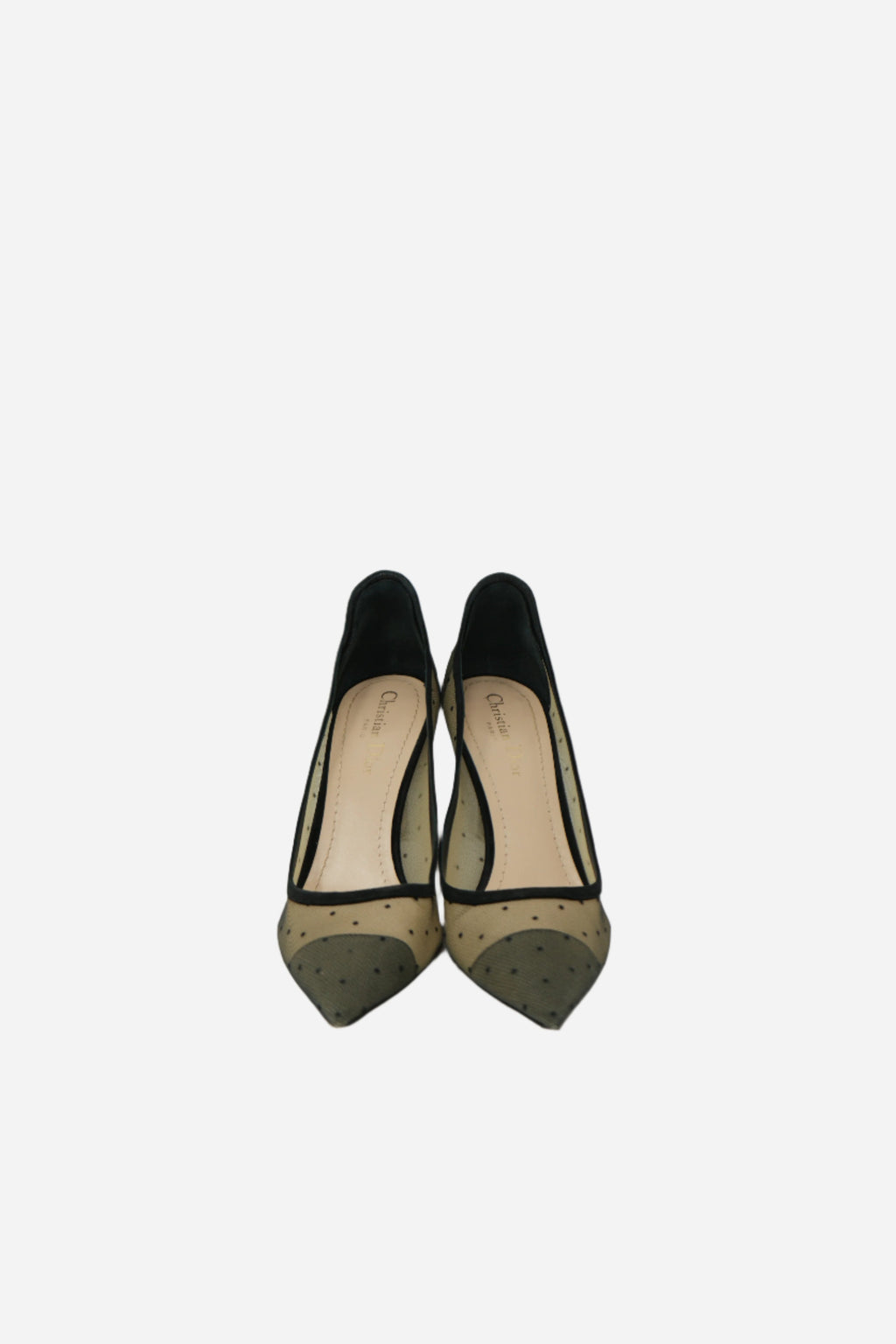 Dior Mesh Polka Pointed Pumps Size 39.5