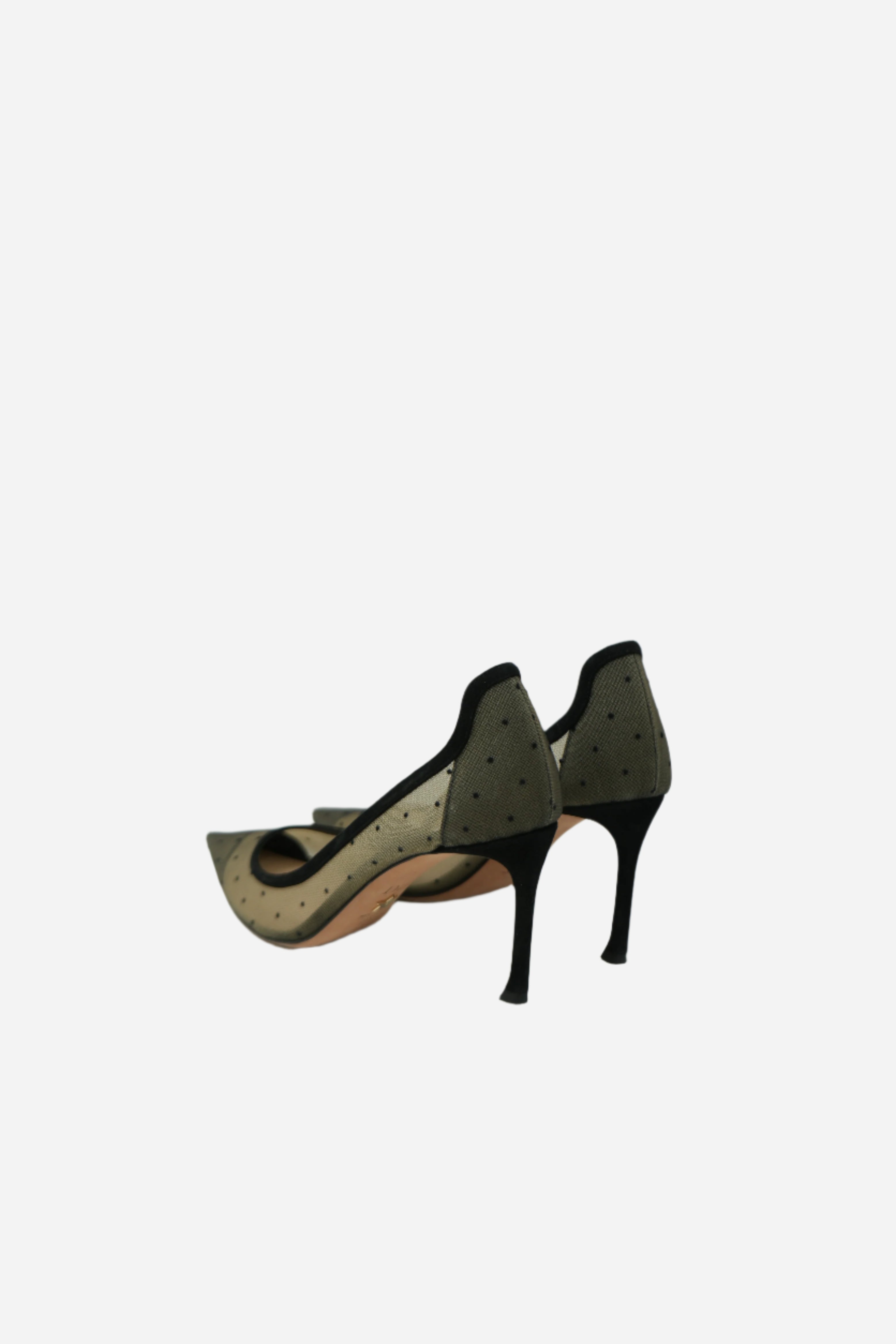 Dior Mesh Polka Pointed Pumps Size 39.5