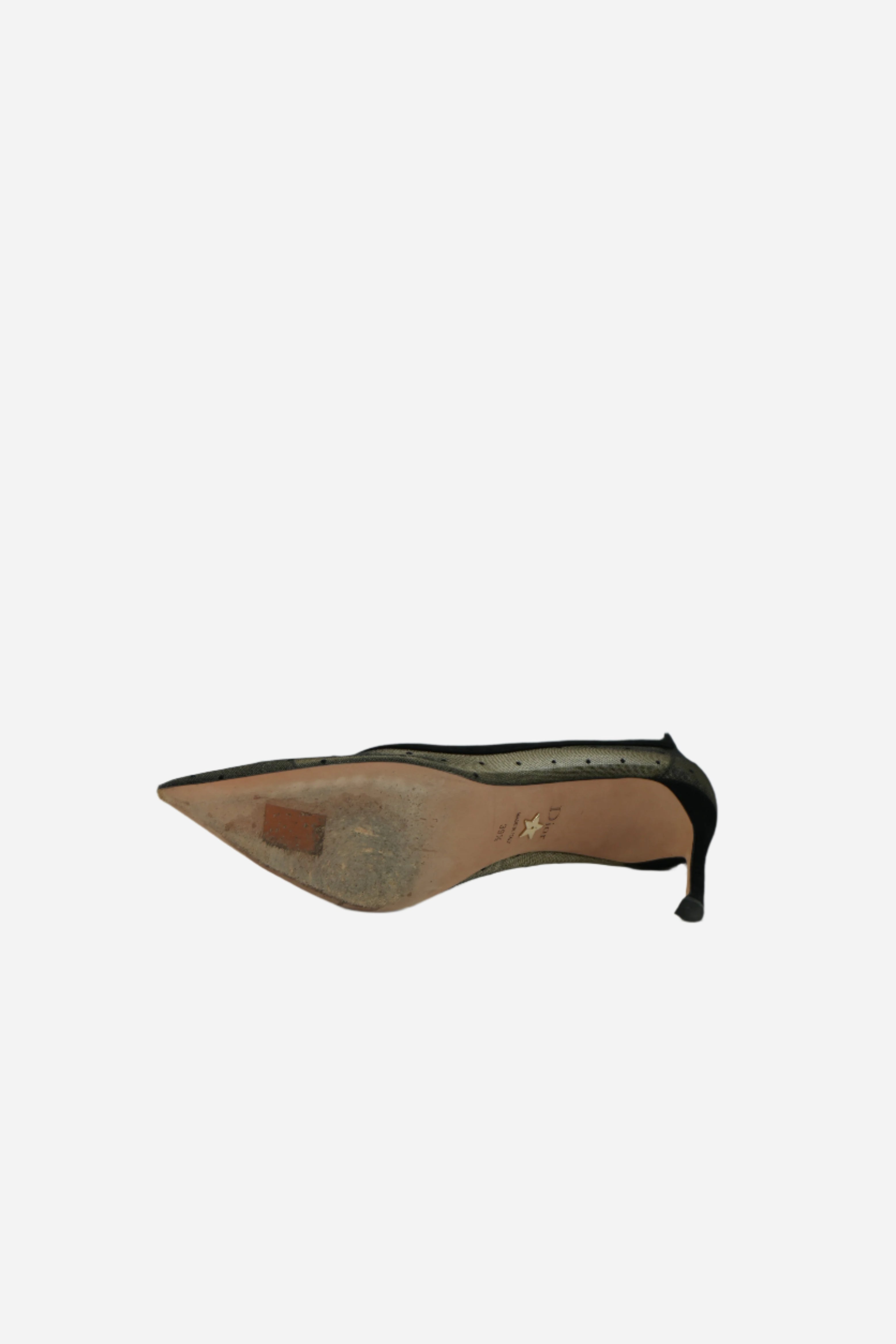 Dior Mesh Polka Pointed Pumps Size 39.5