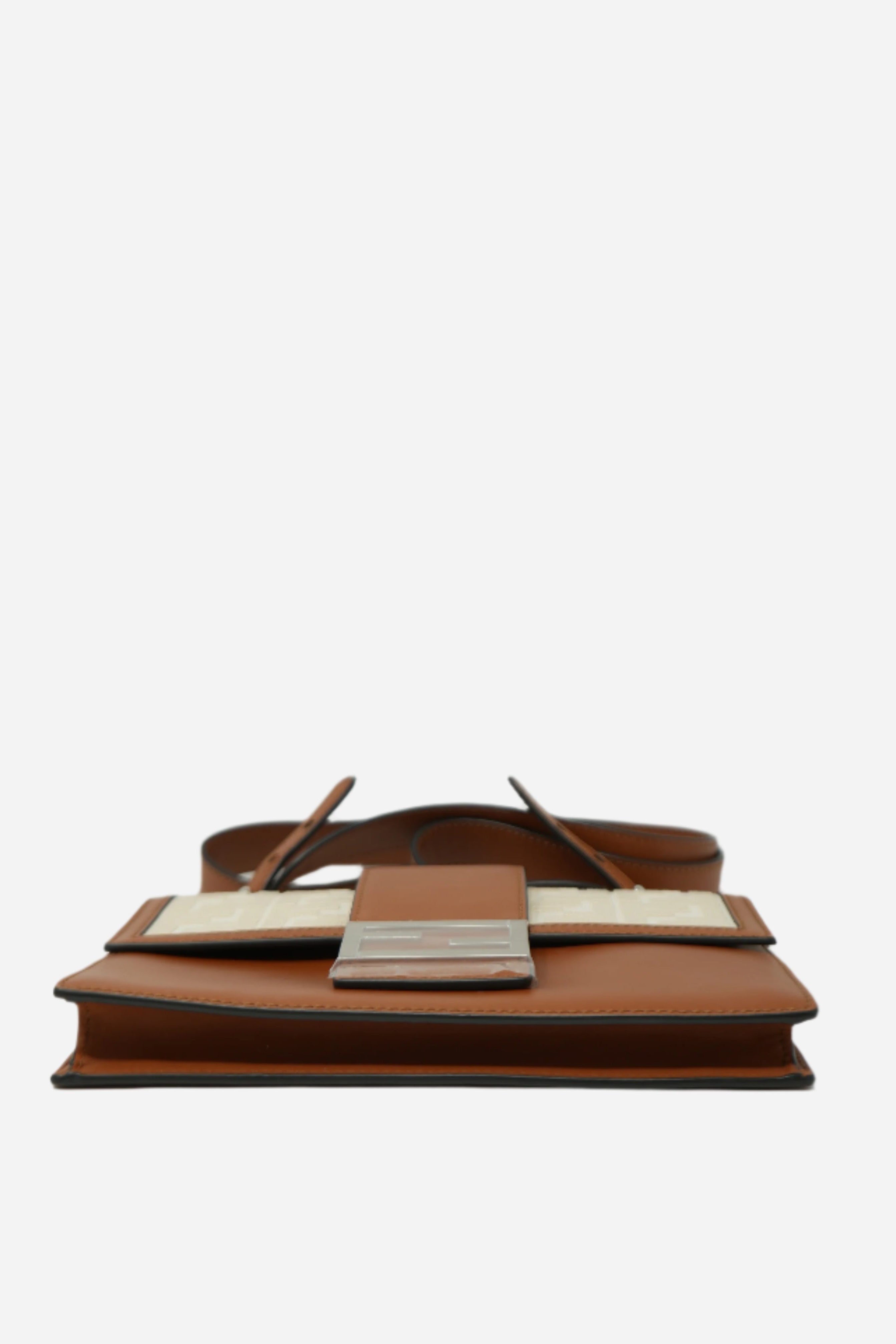Fendi Canvas/Leather Flat Bauguette