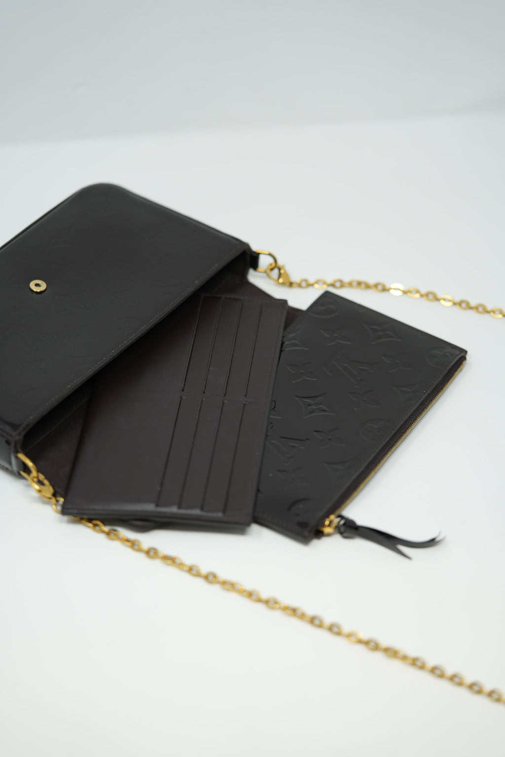 Louis Vuitton 2018 Patent Felicie Pochette Crossbody