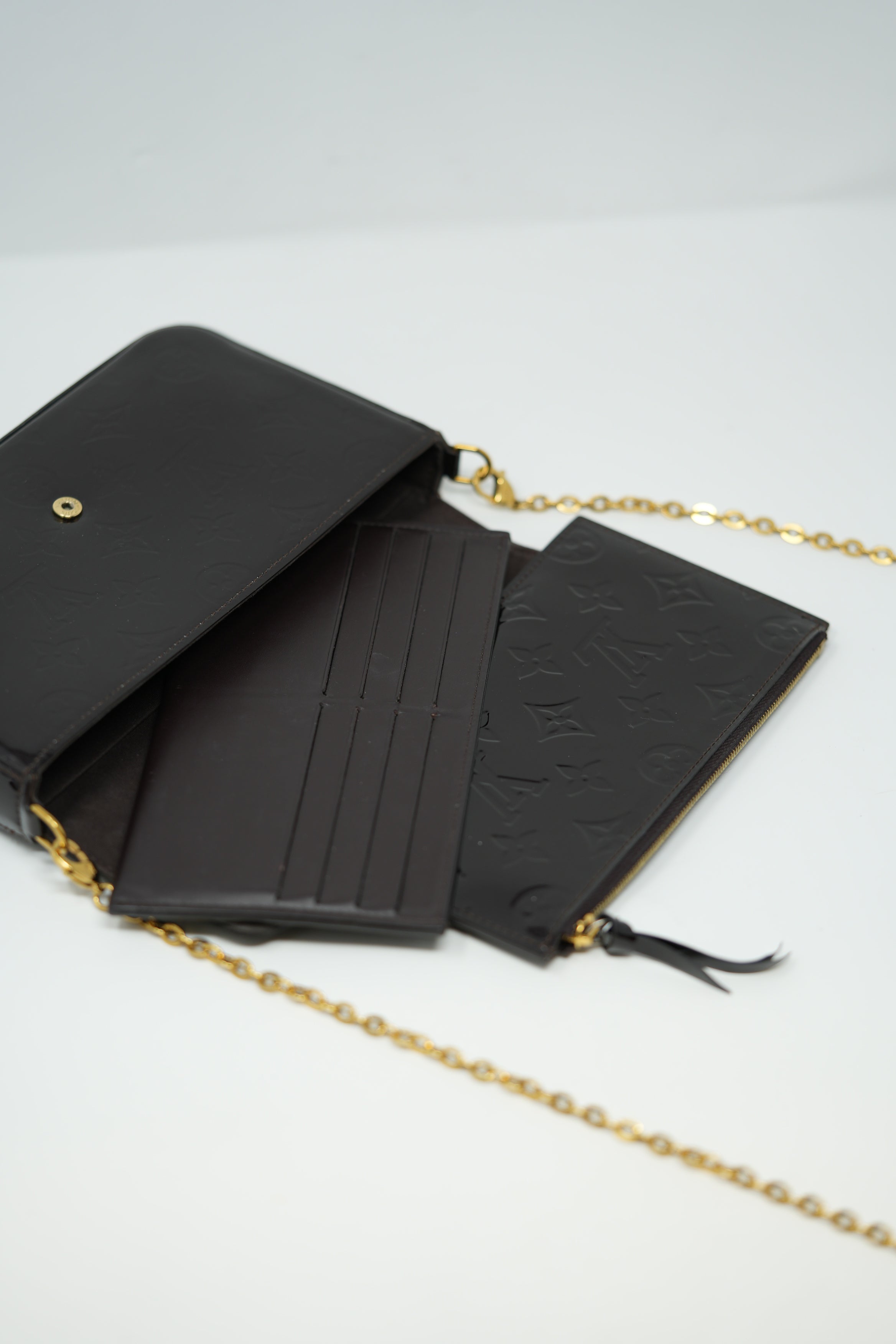 Louis Vuitton 2018 Patent Felicie Pochette Crossbody