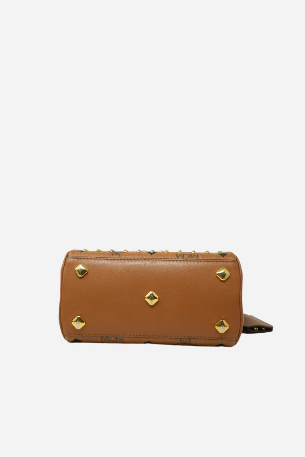 MCM Visetos Studded Mini Handle Bag