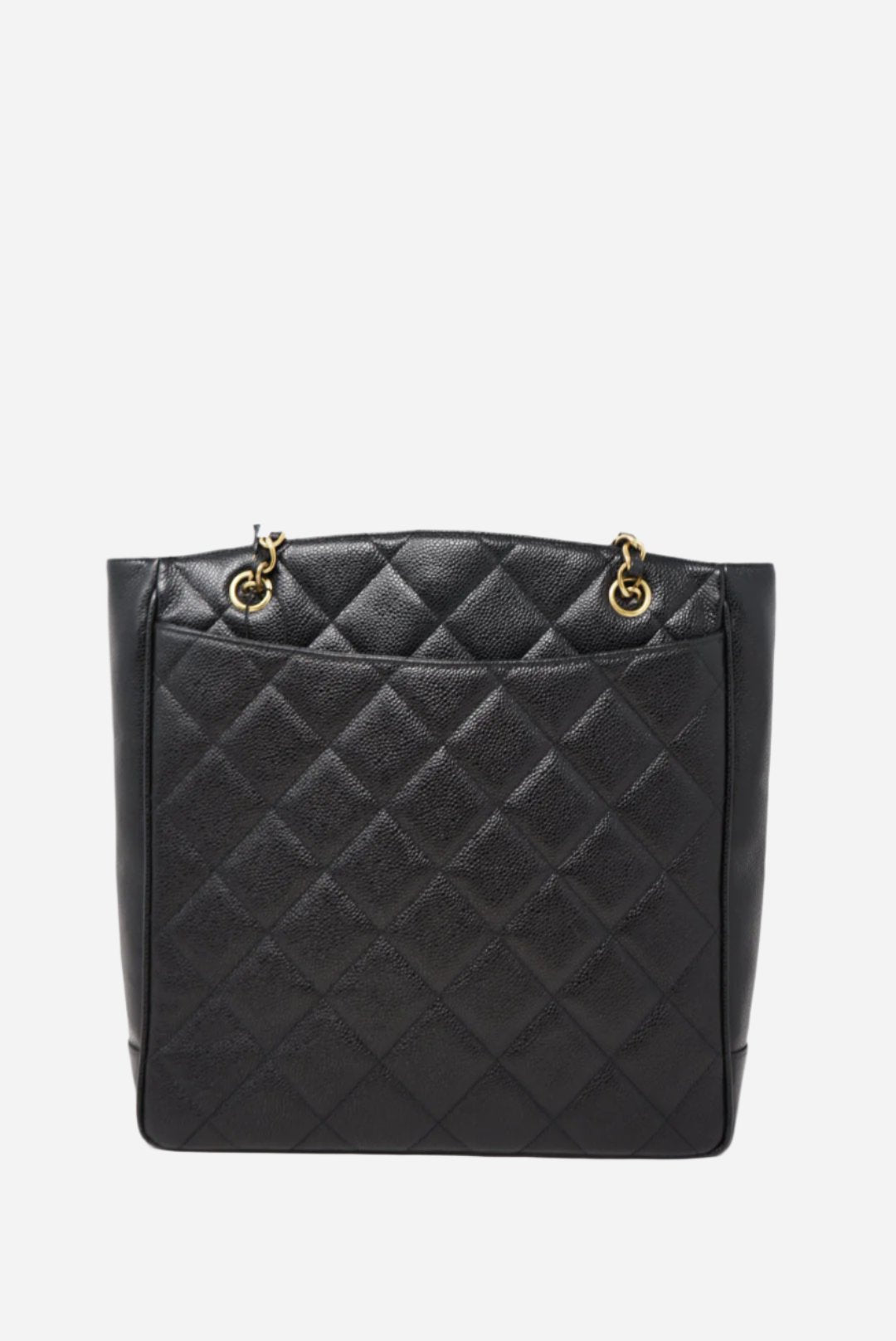 Pre-Owned Chanel 1994-1996 Black Quilted Caviar Tote Bag