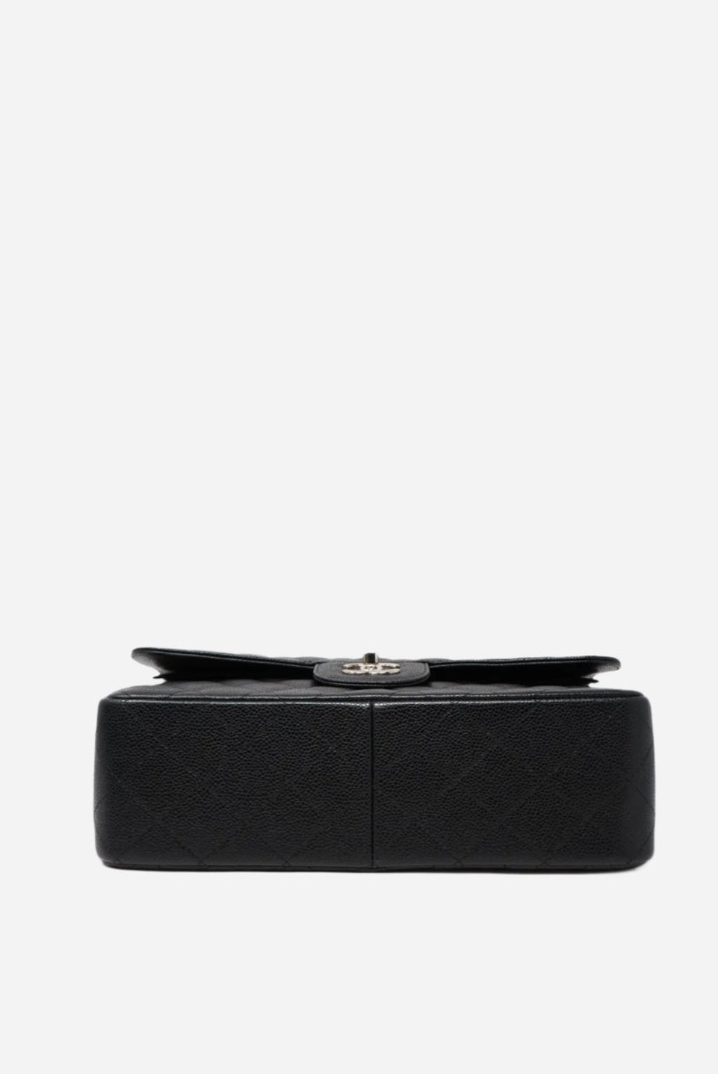 Pre-Owned Chanel Black 2016 Caviar Large Classic Double Flap Bag