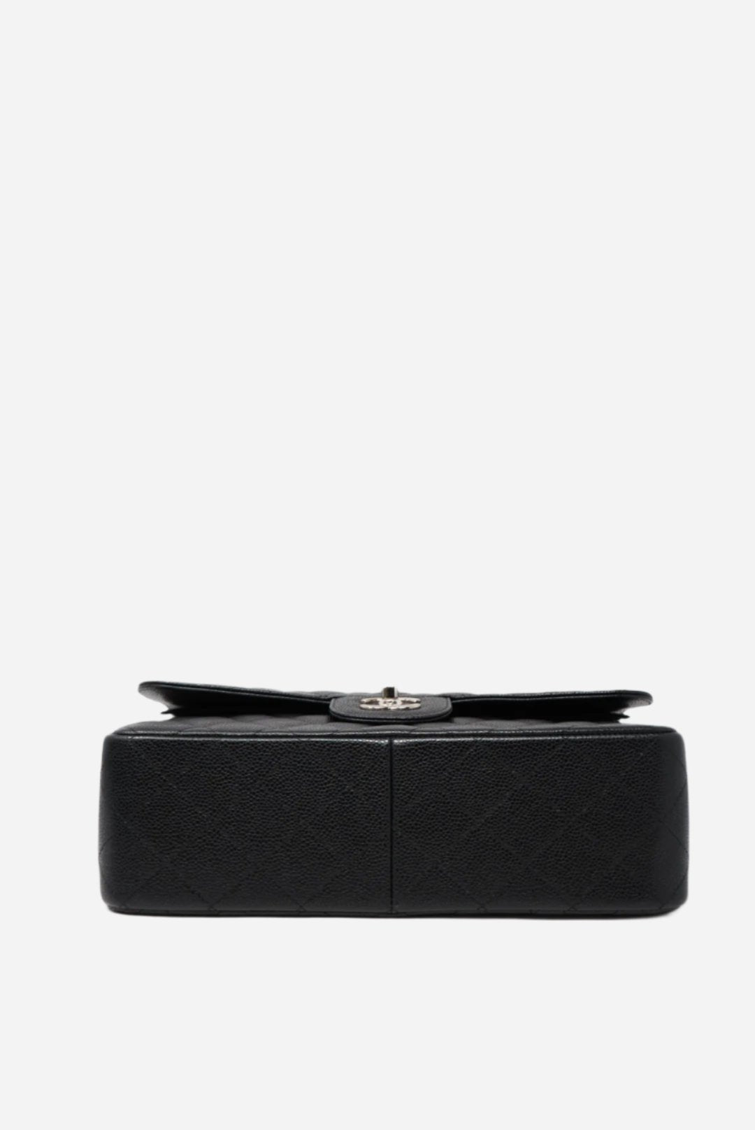 Pre-Owned Chanel Black 2016 Caviar Large Classic Double Flap Bag