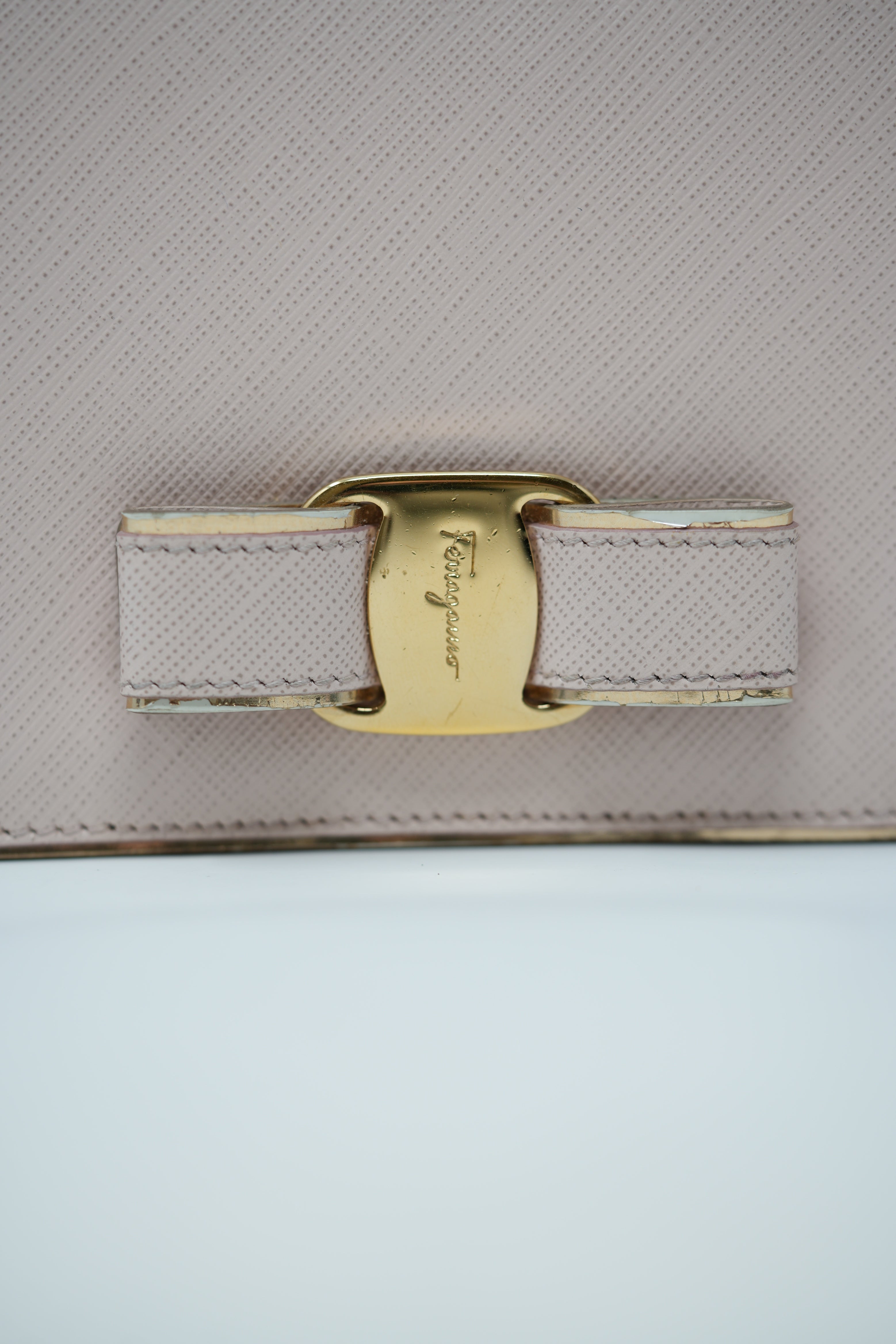 Ferragamo Beige Wallet On Chain