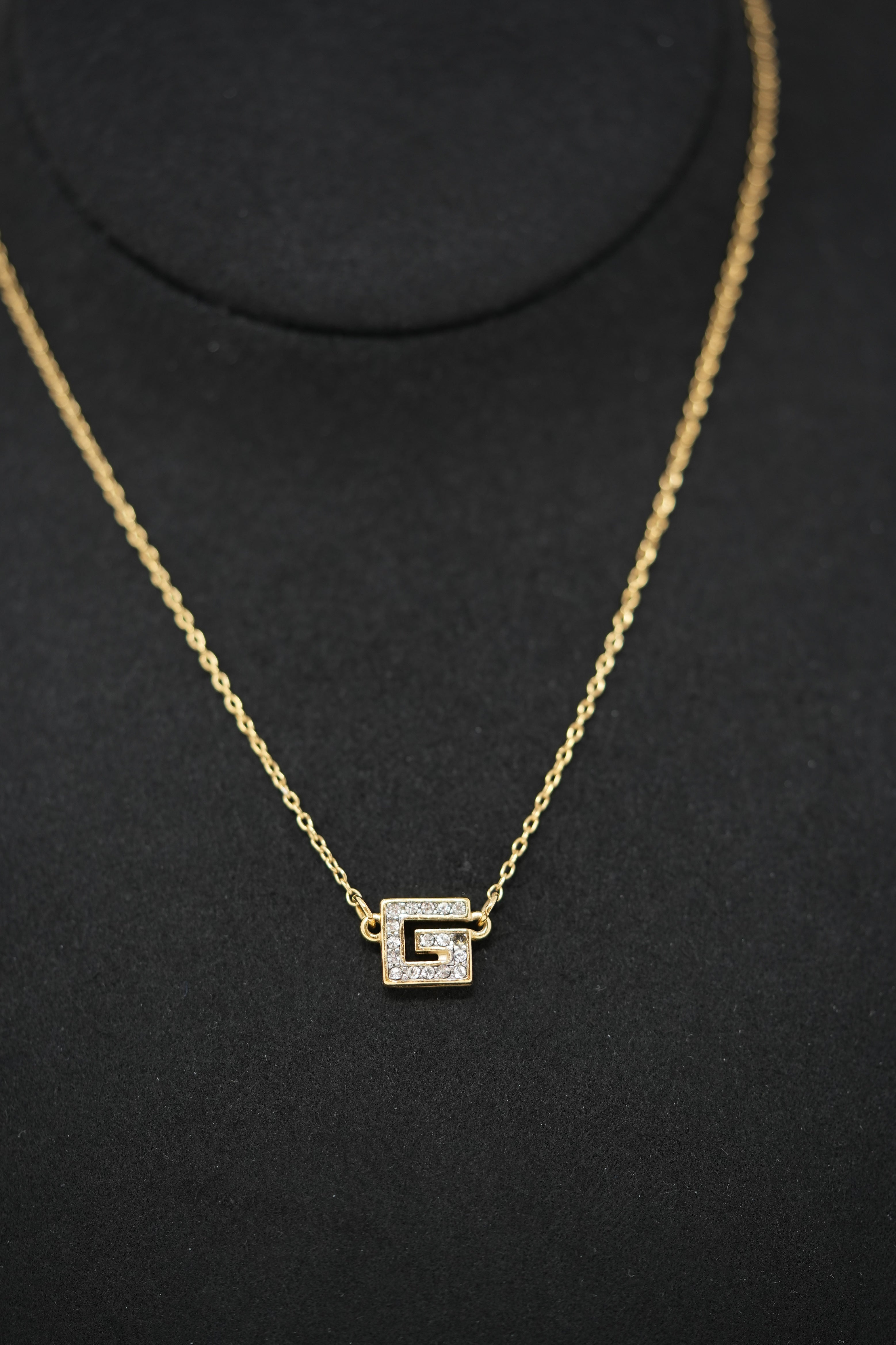 Givenchy G Rhinestone Necklace