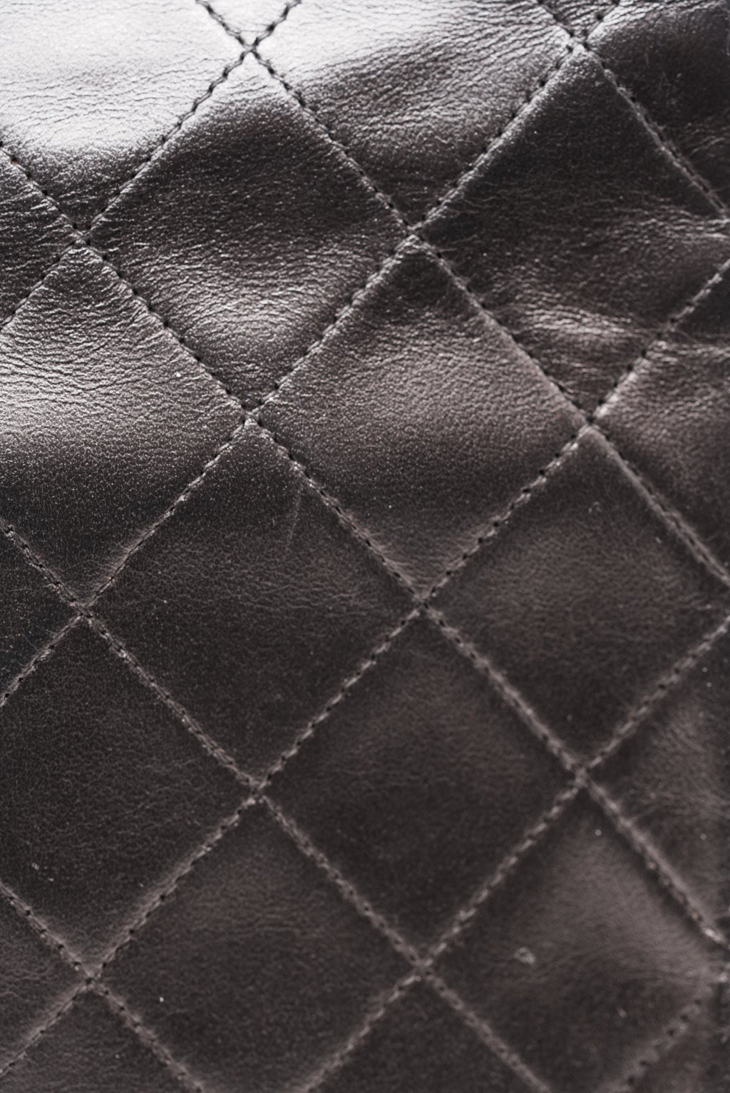 Pre-Owned CHANEL 1991-1994 Black Lambskin Mini Square refurbished