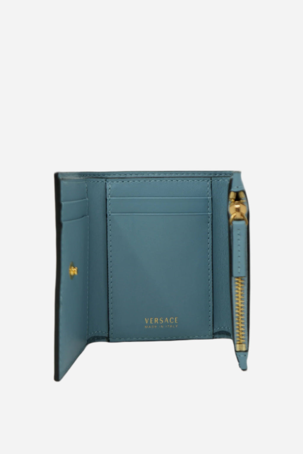 Versace Blue Compact Wallet