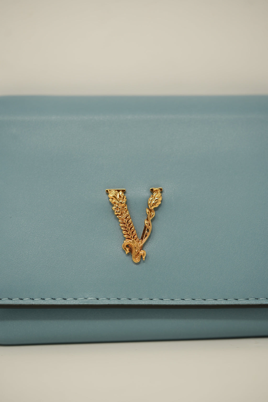 Versace Blue Compact Wallet