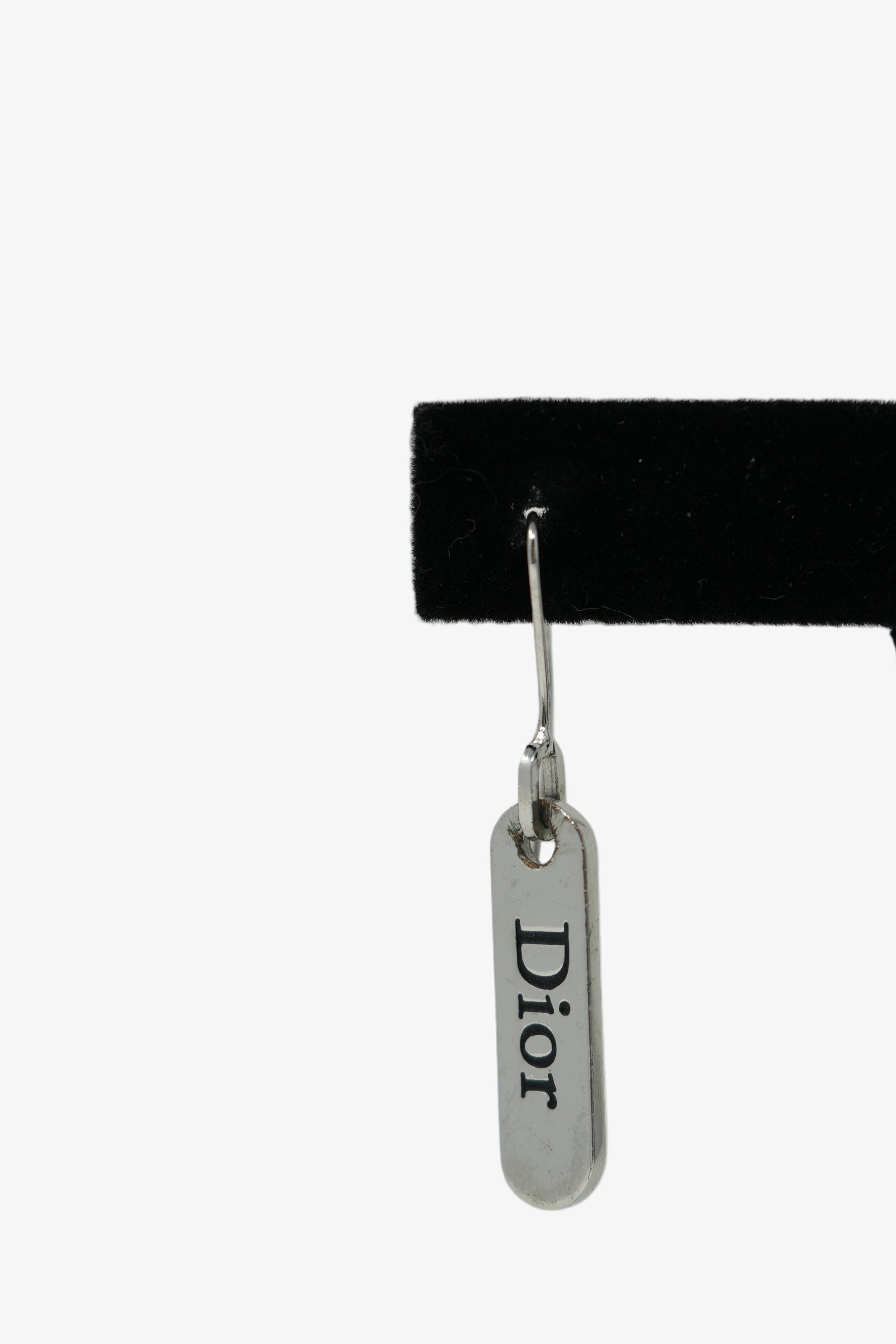 Dior Vintage Logo Dangle Earrings