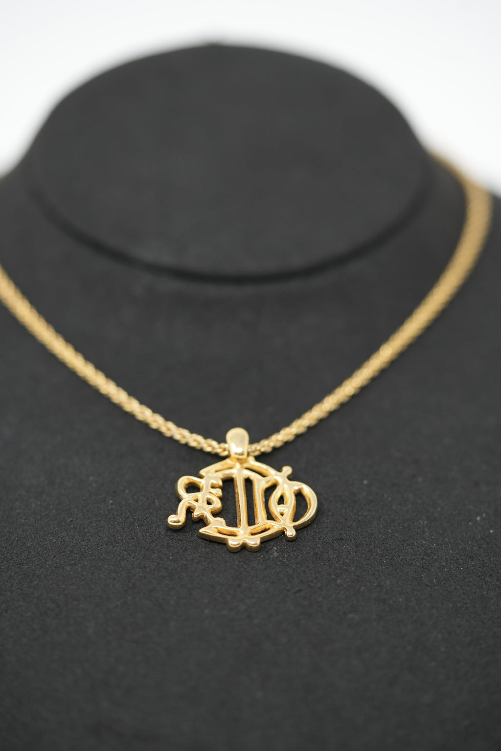 Dior Vintage Rhinestone Pumpkin Carriage Necklace