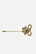 Ferragamo Bowtie Pearl Brooch