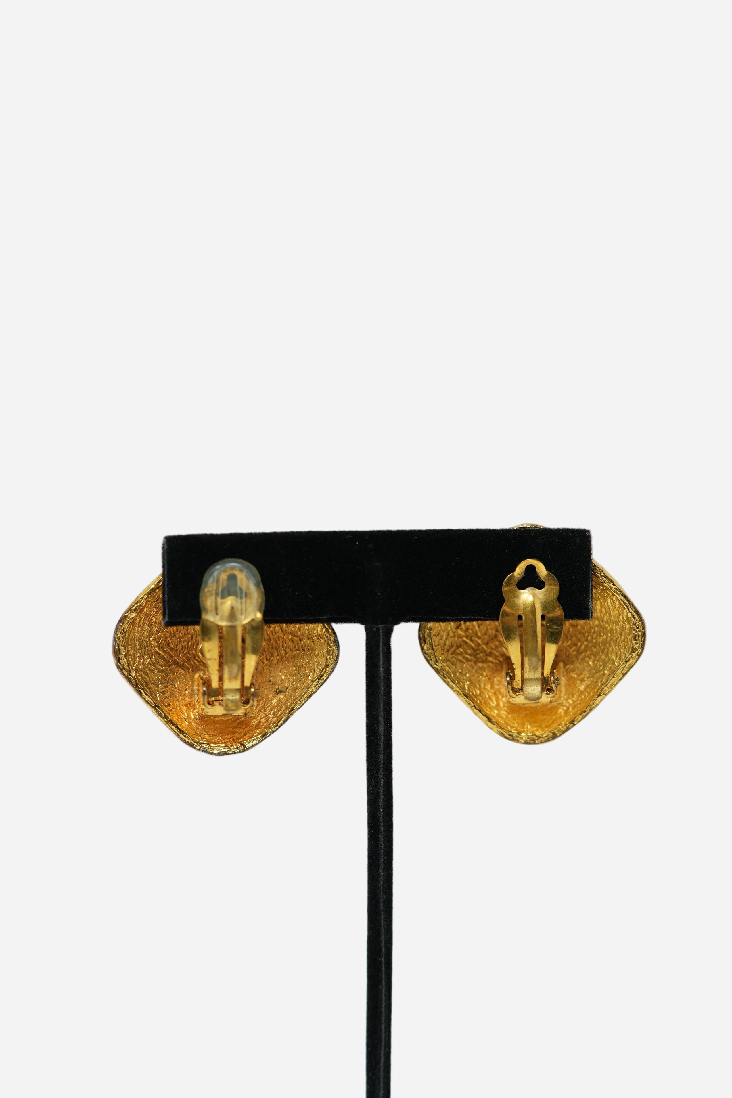 Pre-owned Chanel Vintage Rhombus CC Earrings