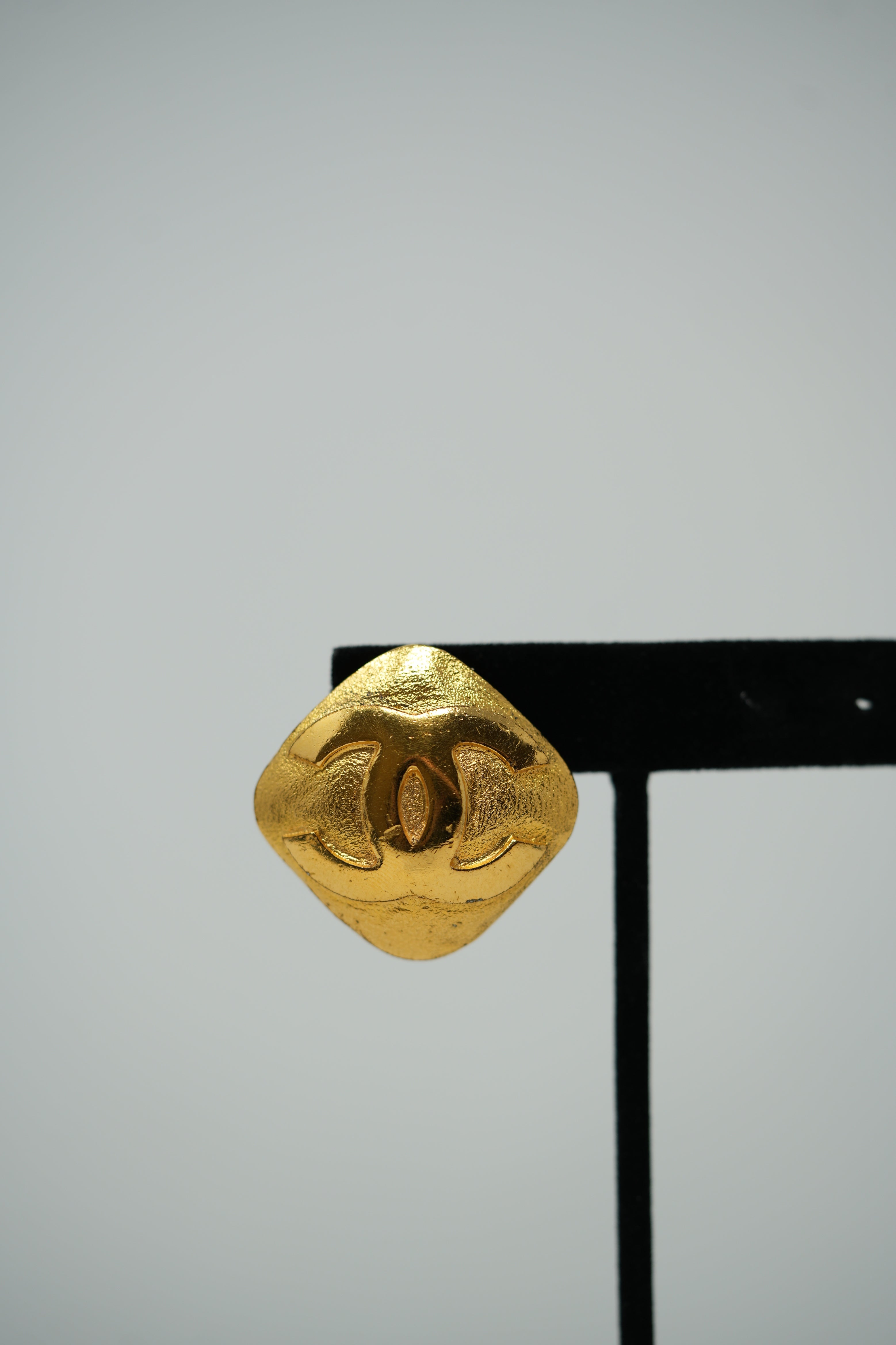 Pre-owned Chanel Vintage Rhombus CC Earrings