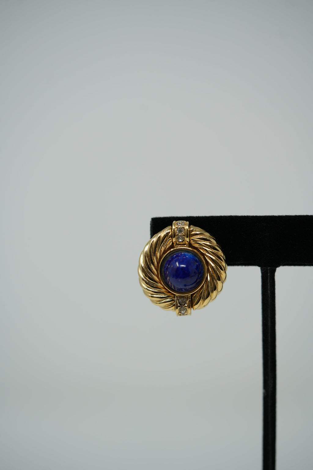 Givenchy Vintage Round Rhinestone Earrings