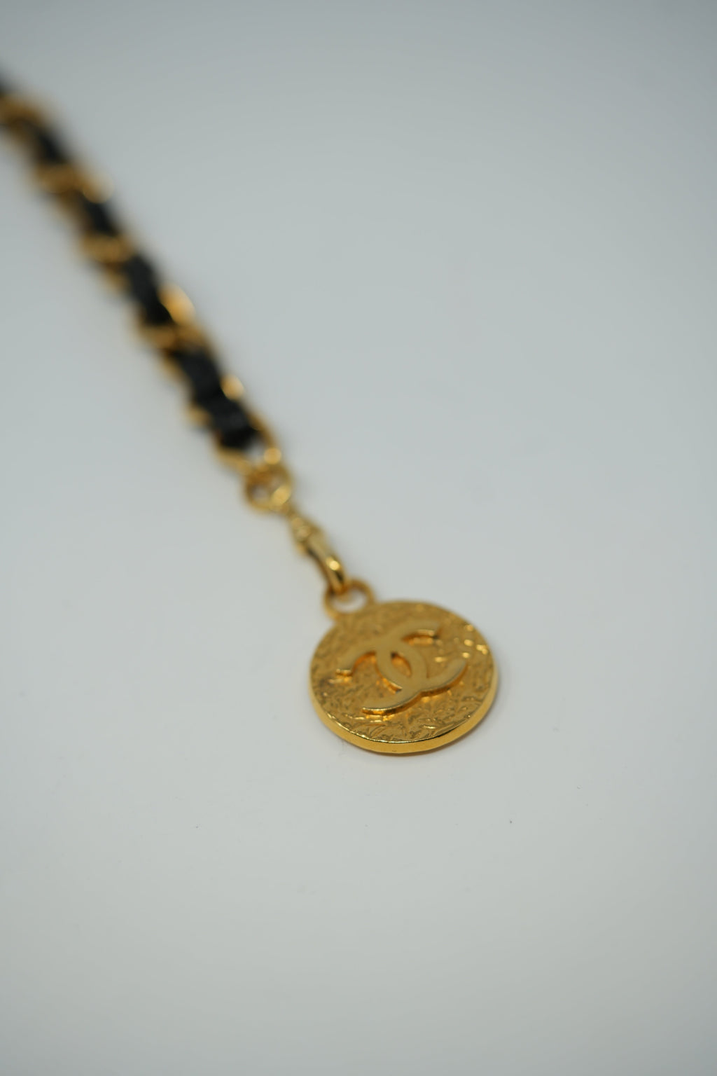 Pre-owned Chanel 90's Leather/Chain Belt