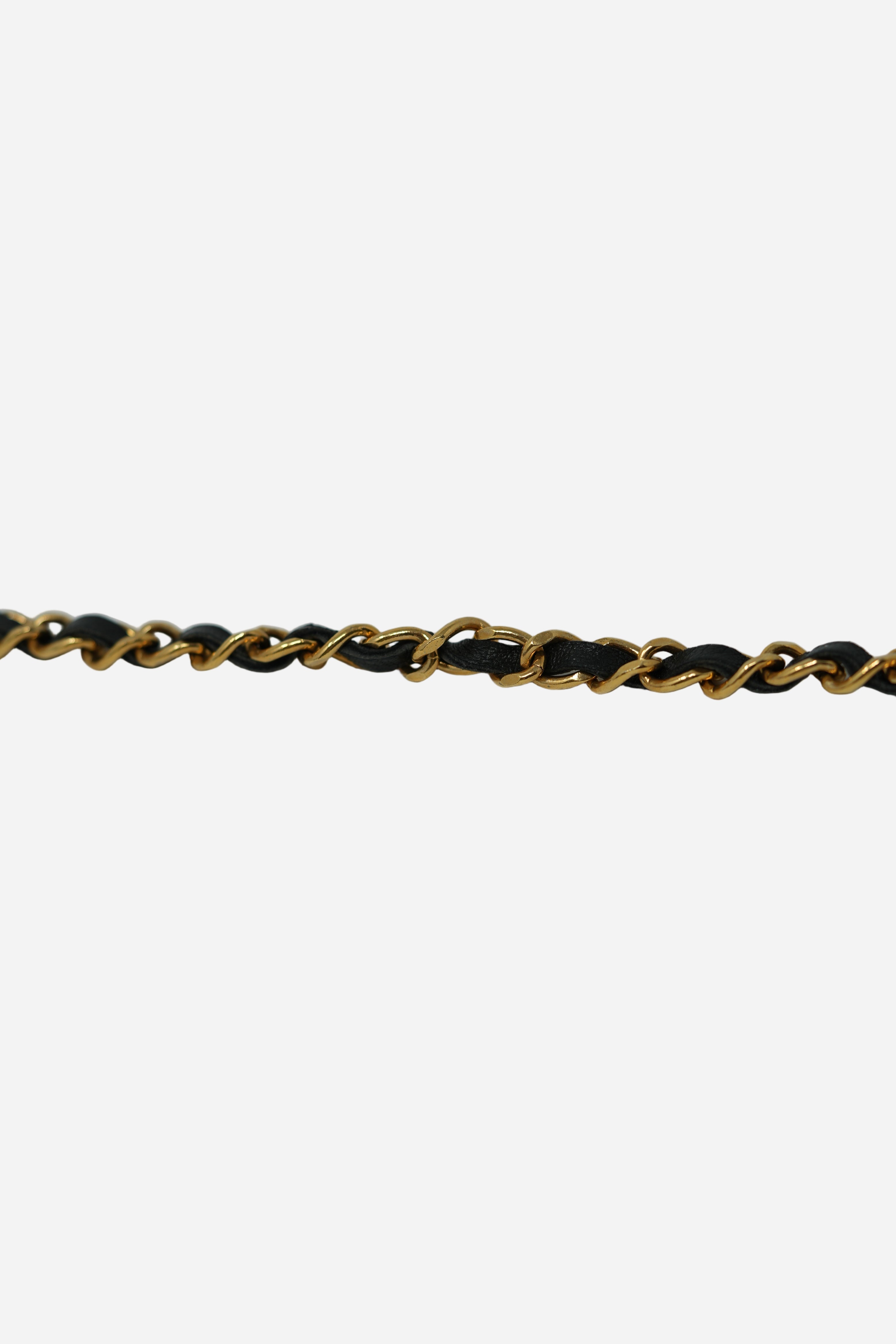 Pre-owned Chanel 90's Leather/Chain Belt