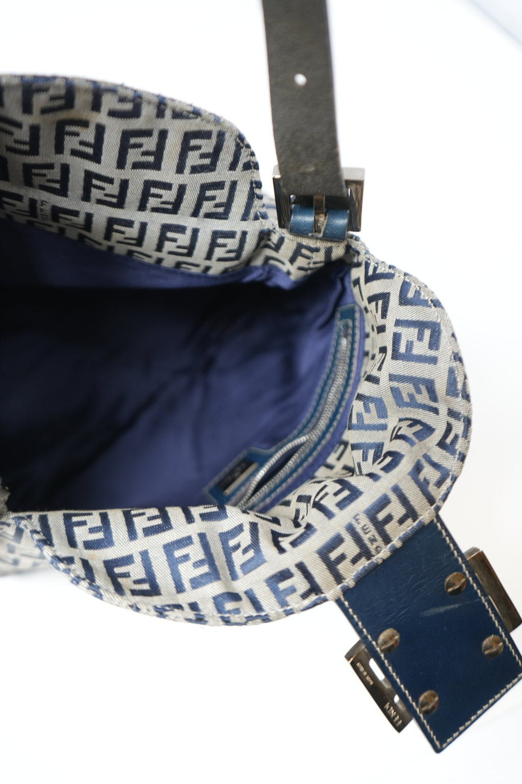 Fendi 2000-2010 Zuccino Canvas Double Flap Bag