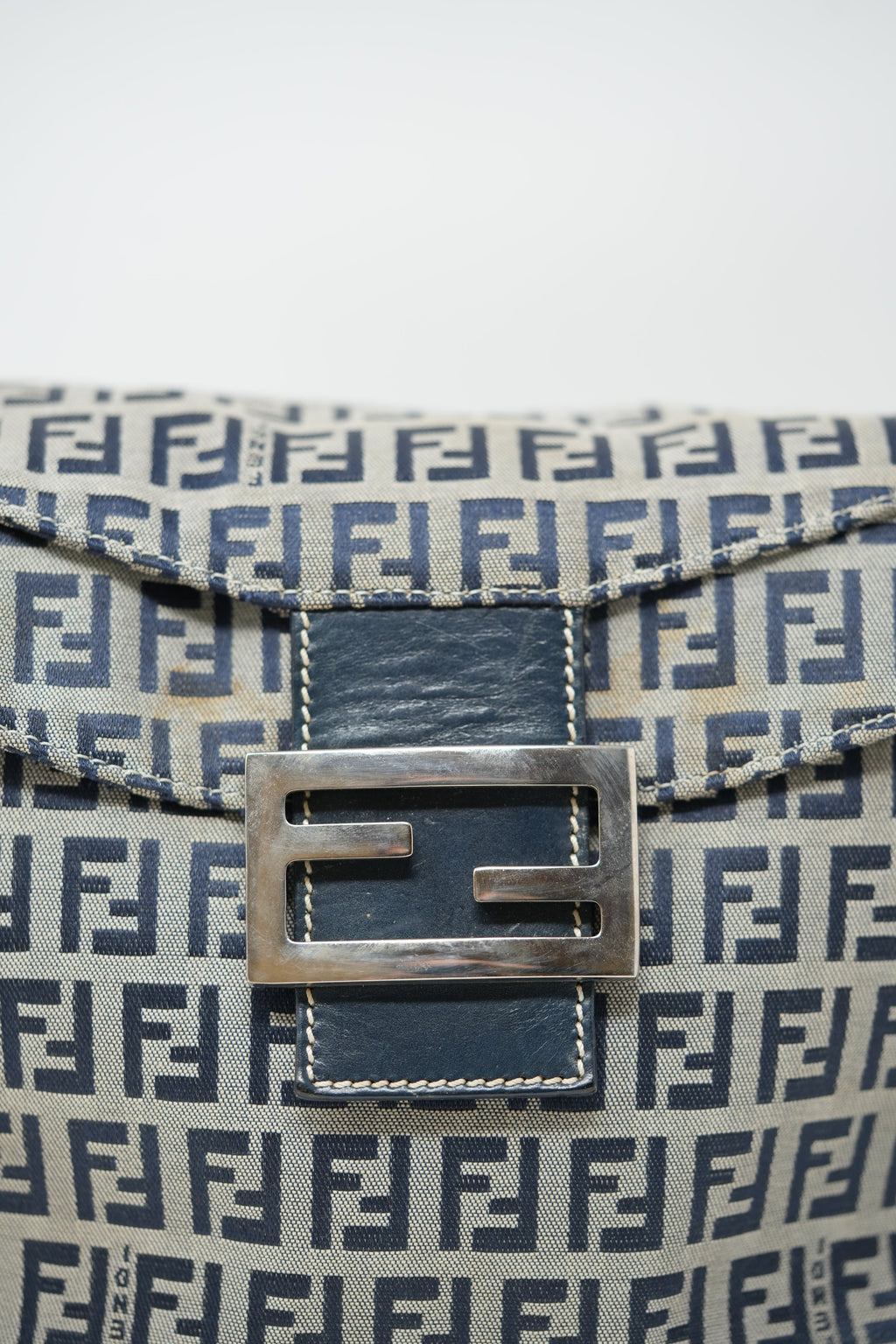 Fendi 2000-2010 Zuccino Canvas Double Flap Bag